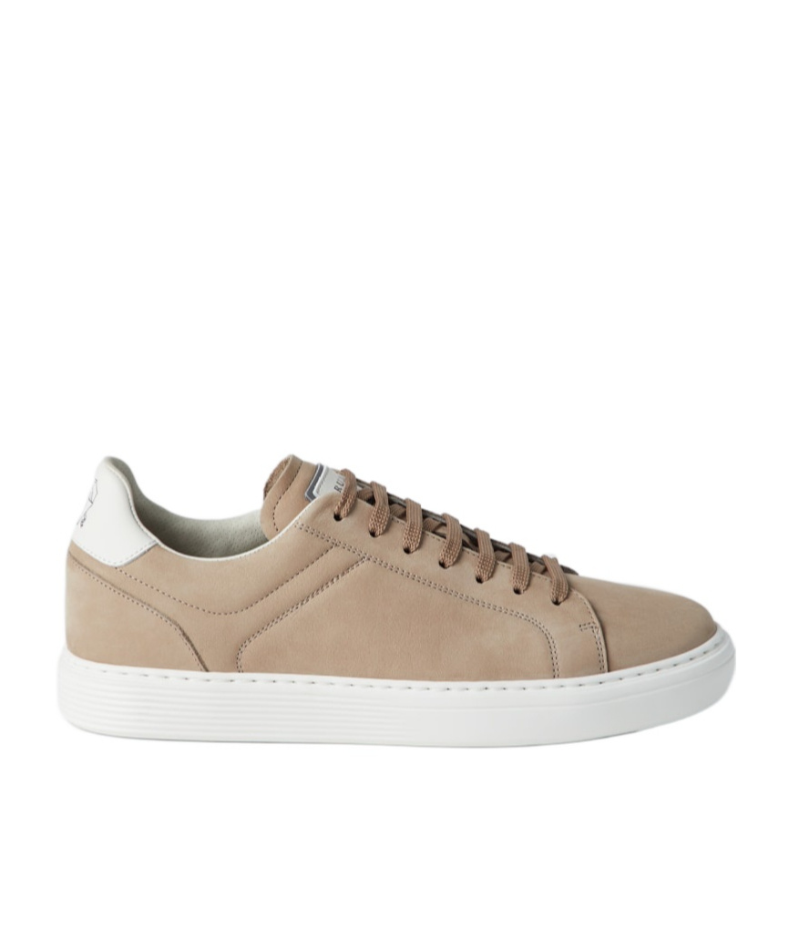 Brunello Cucinelli Nubuck Sneakers In Nude