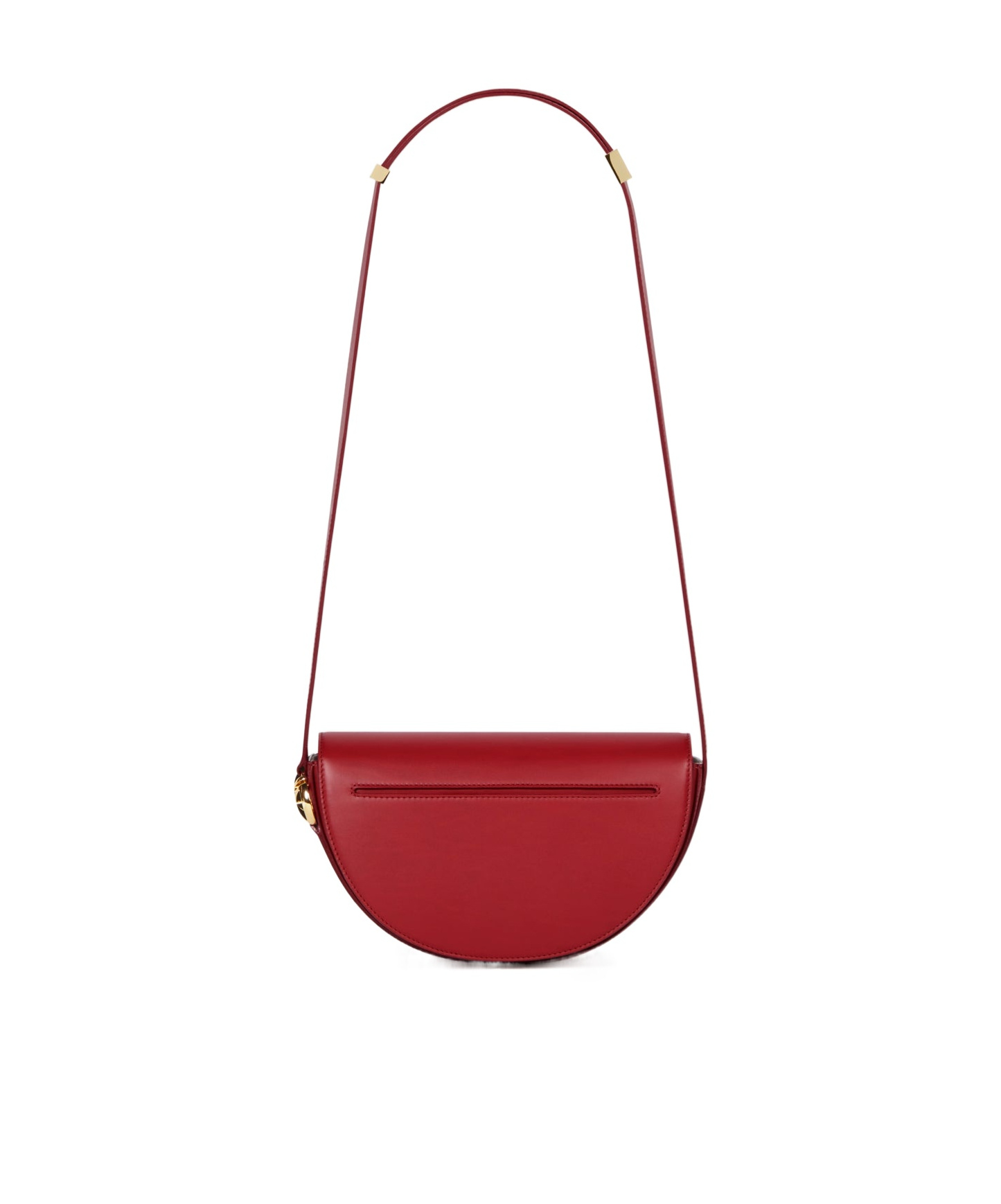 Patou Leather Shoulder Bag Adjustable Strap In Red