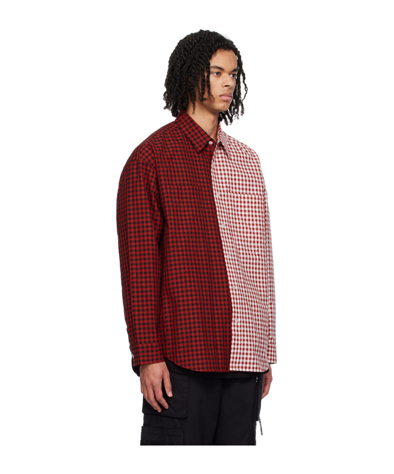 Mastermind Japan Red Embroidered Shirt In Pink