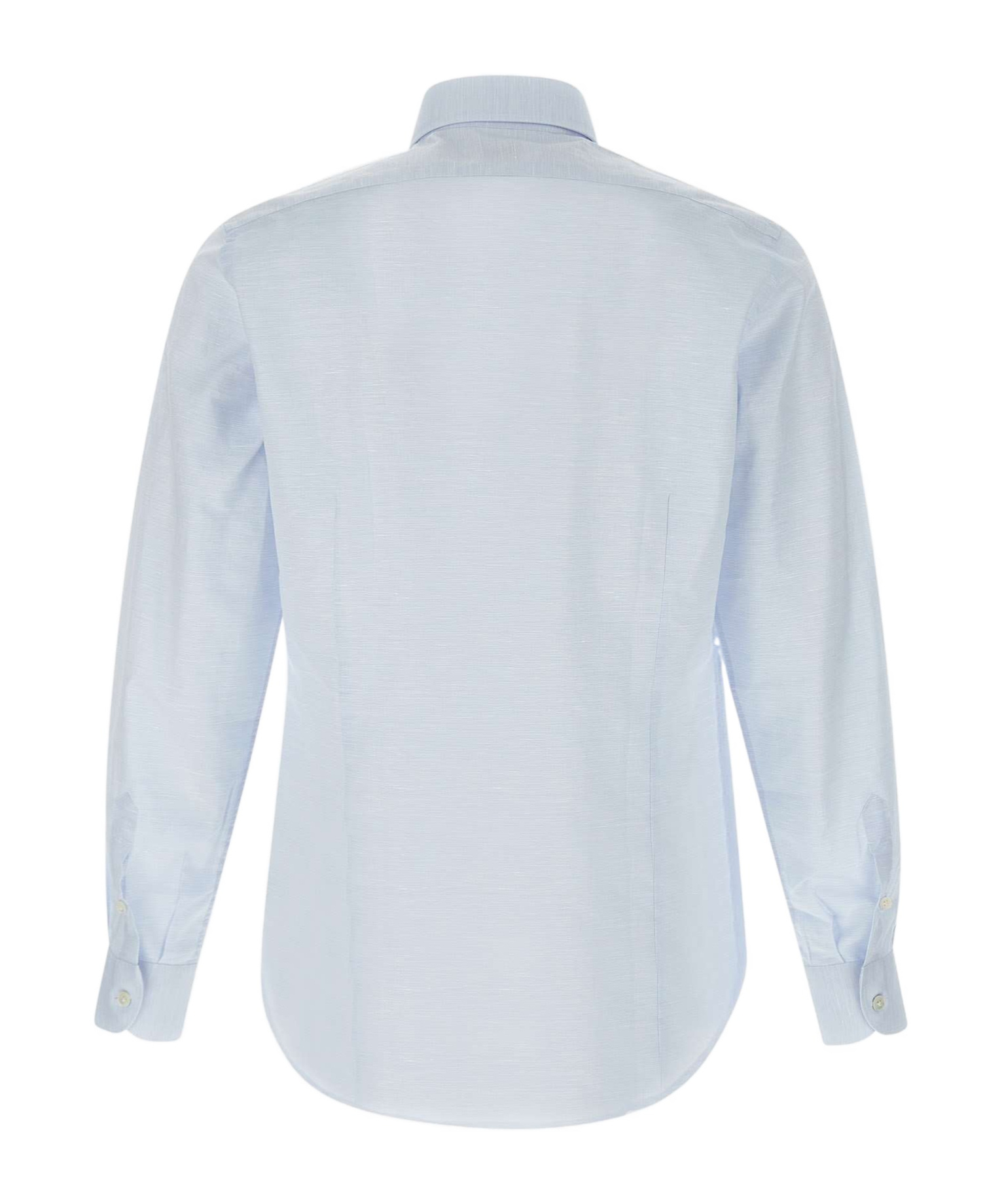 Eleventy Cotton & Linen Button-up Shirt In White