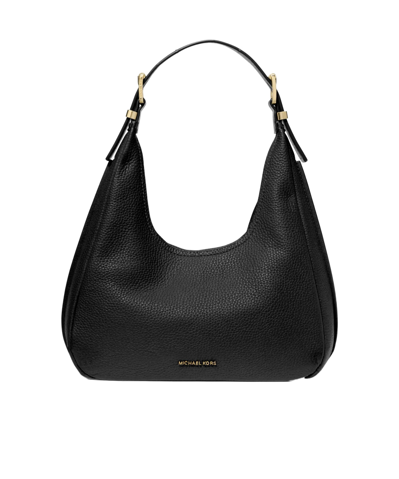 Michael Kors Nolita Small Pebbled Leather Hobo Shoulder Bag In Black