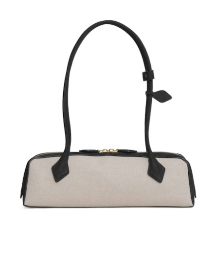 Alaïa Le Teckel Medium Shoulder Bag In Canvas And Leather