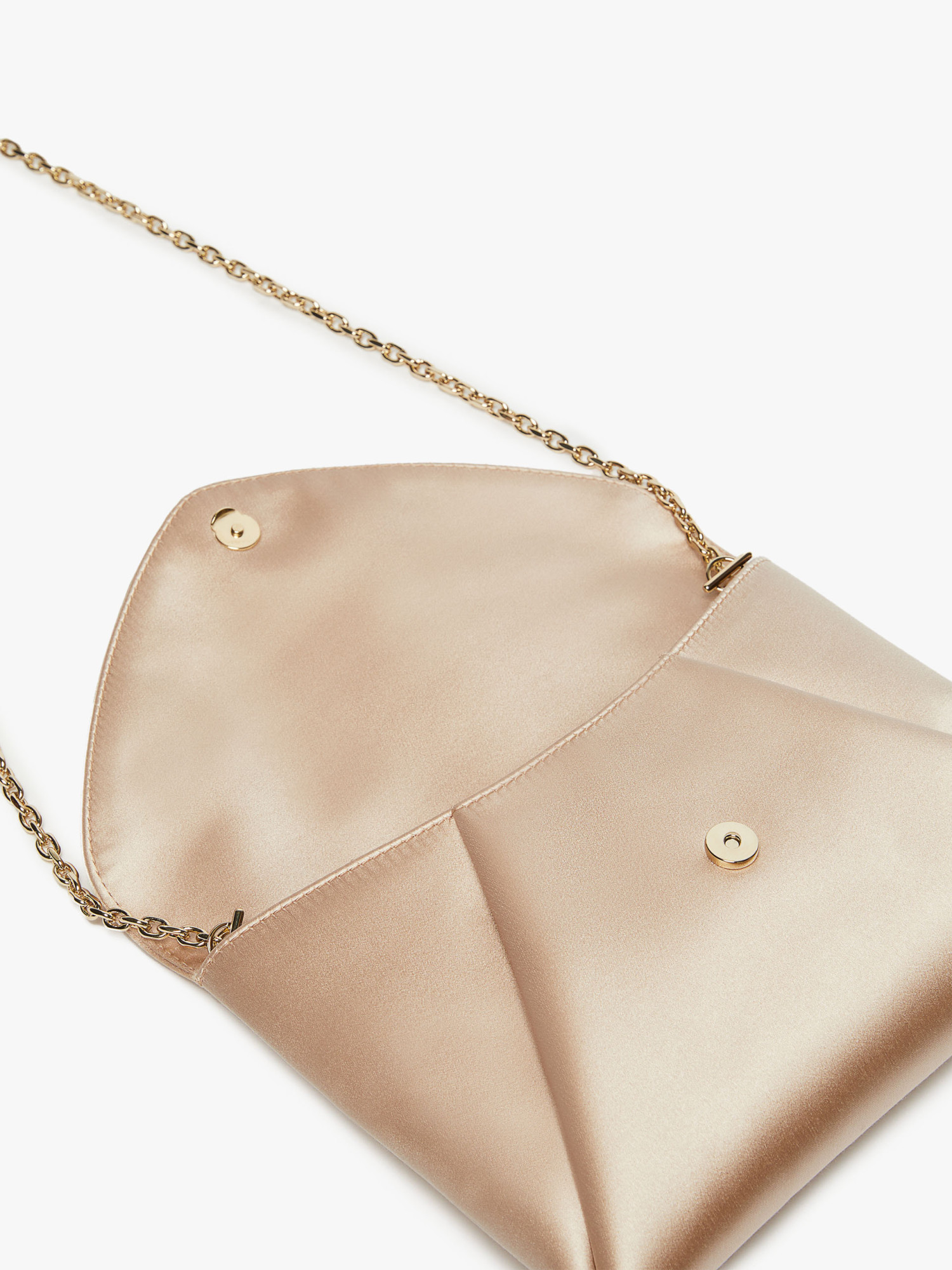 Max Mara Bolso De Mano En Satén De Viscosa Y Seda In White
