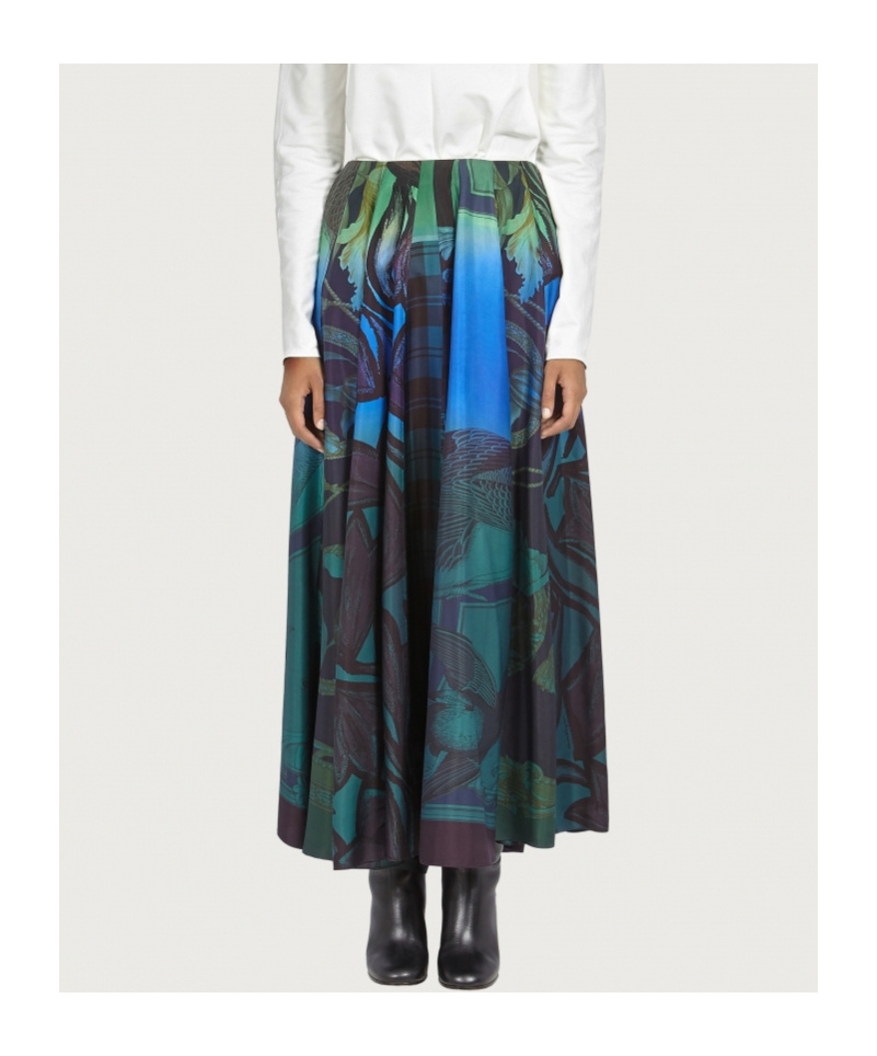 Ferragamo Printed Skirt In Multi