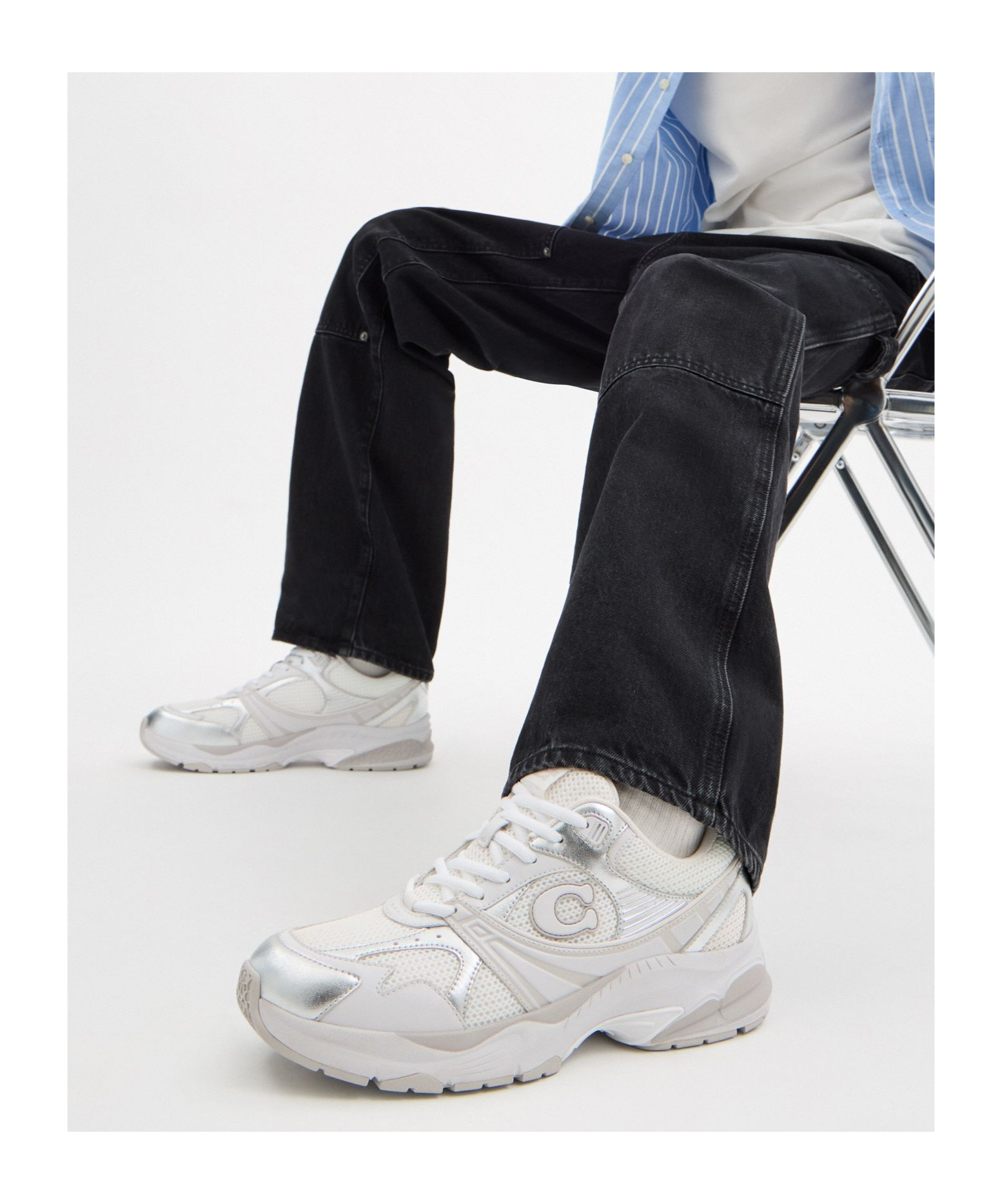 Coach Mesh Sneaker In White
