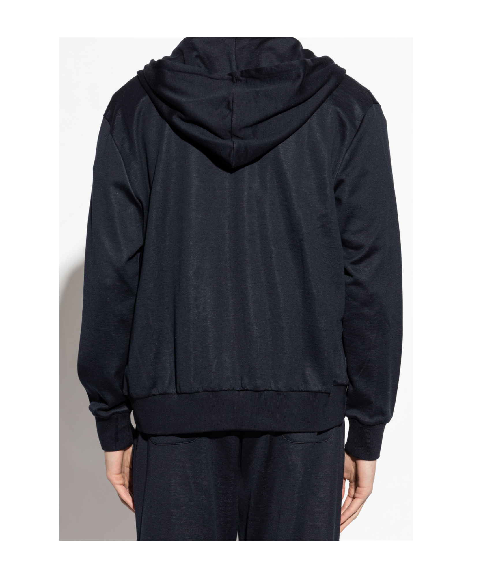 Eleventy Classic Zip-up Hoodie Sweater In Black