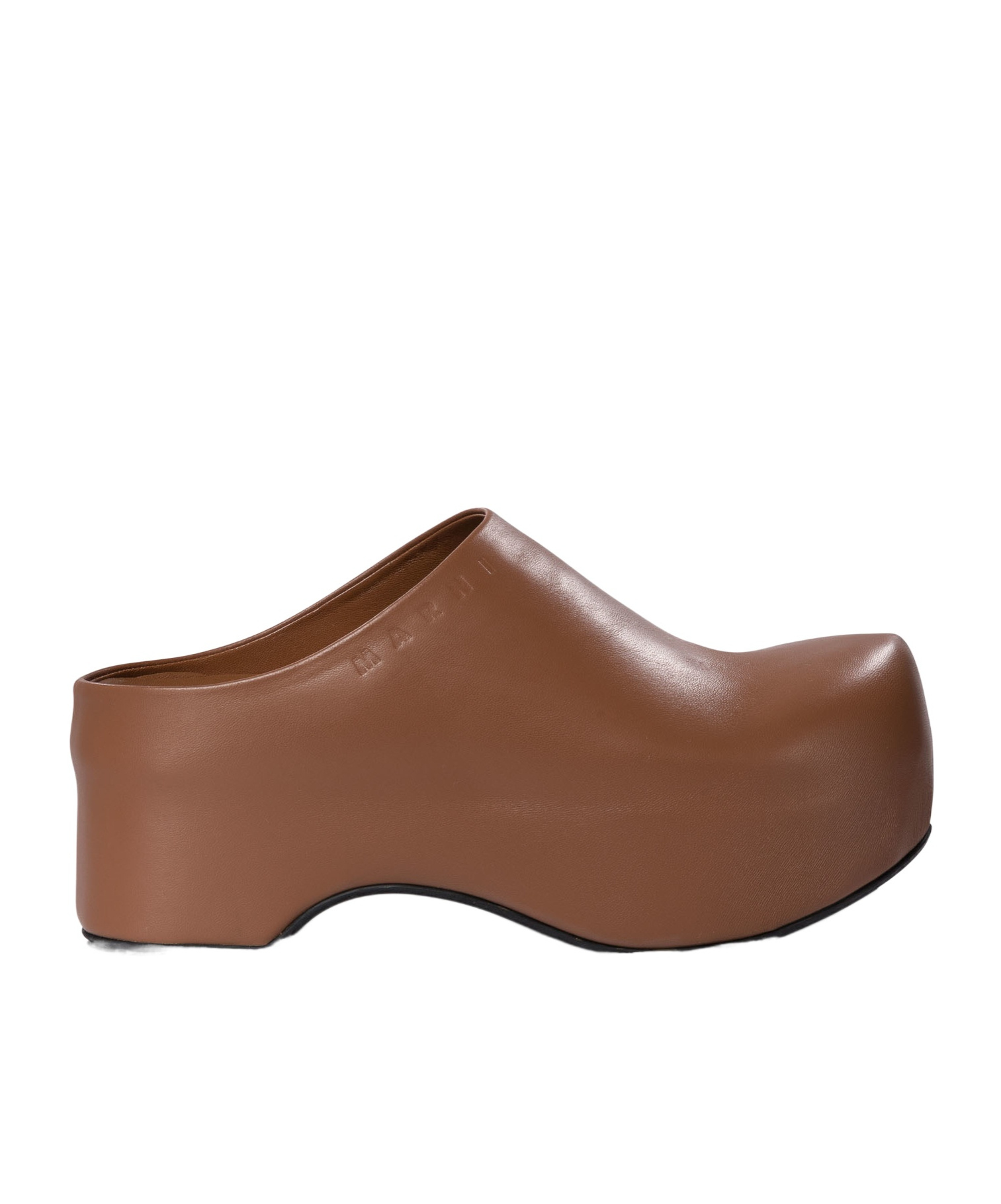 Marni Chunky Platform Sabot Clog In Brown
