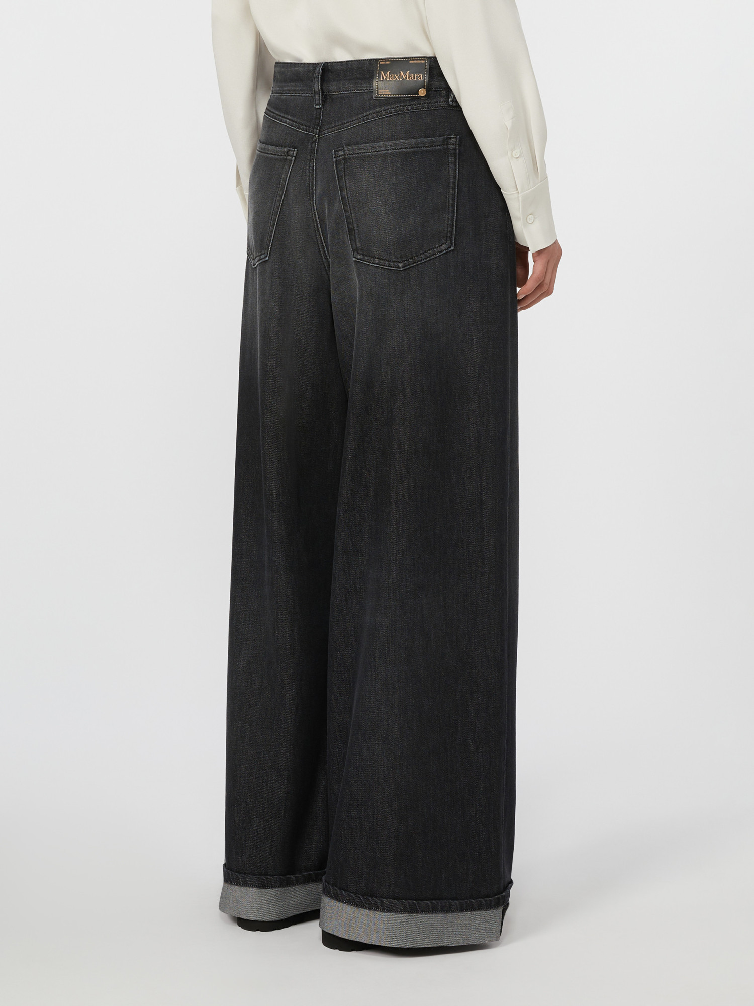 Max Mara 's  Lusso Wide Leg Jeans In Black
