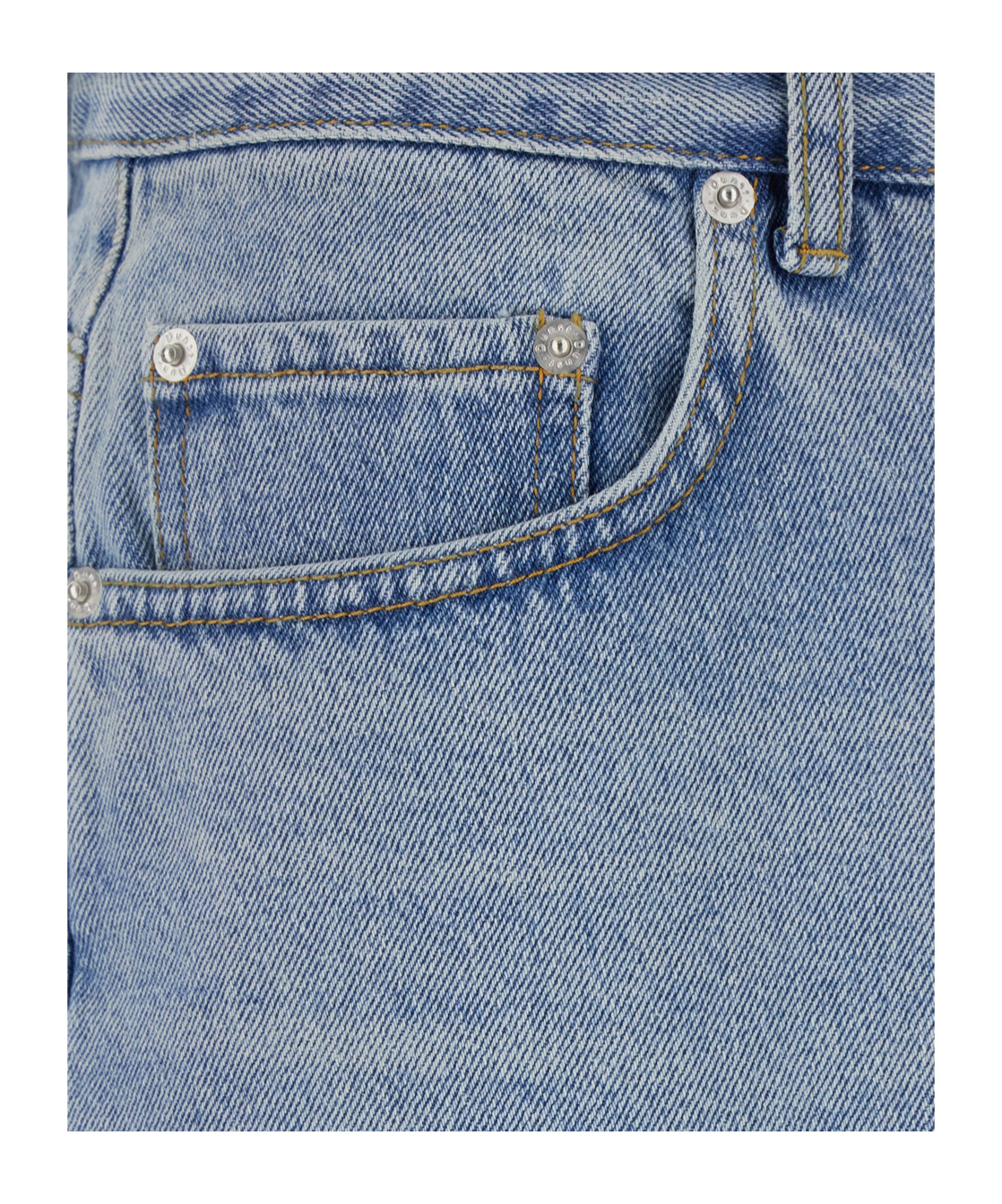 Dunst Light Blue Five Pocket Jeans With Logo Patch On The Back