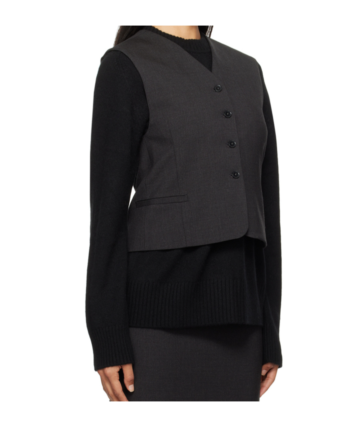 Loulou De Saison Teora Vest In Black