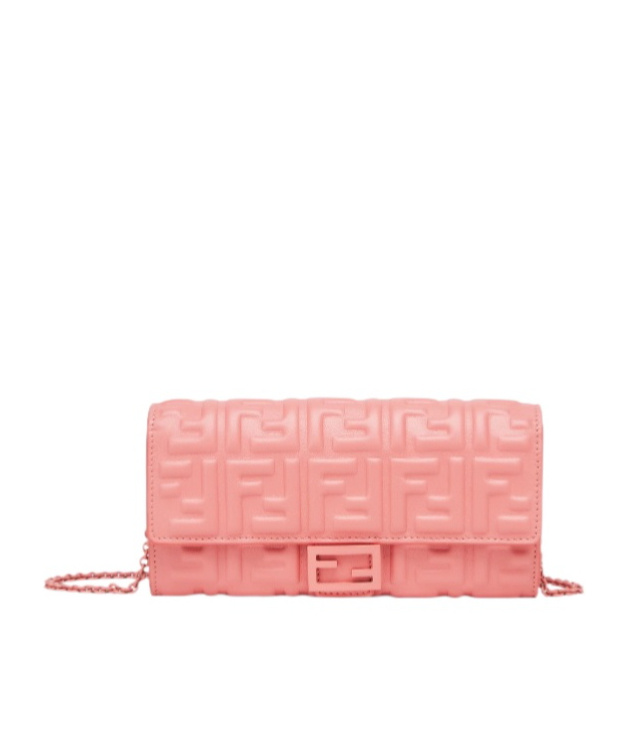 FENDI PINK NAPPA LEATHER WALLET