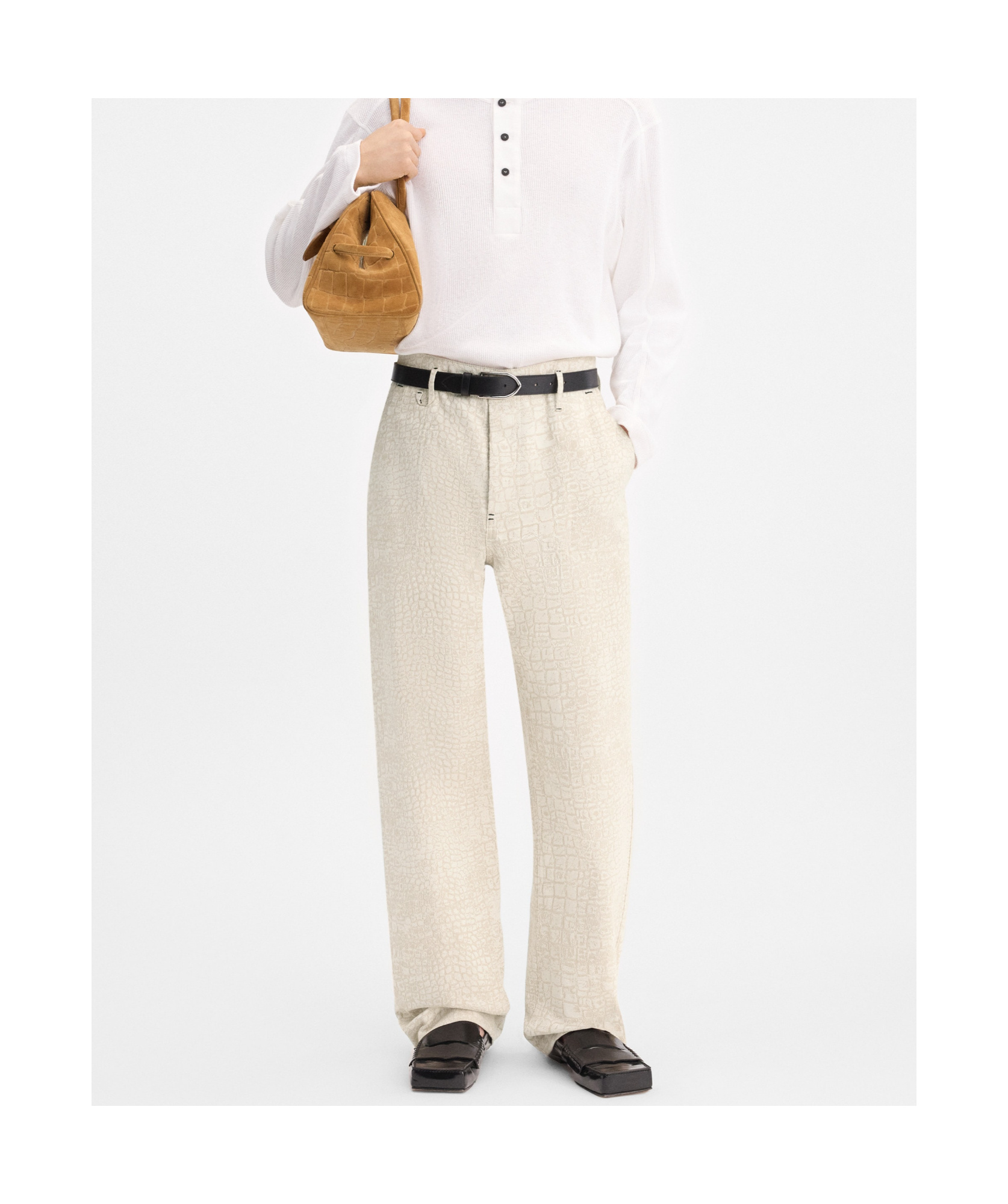Jacquemus Belt-loop Jeans In Nude