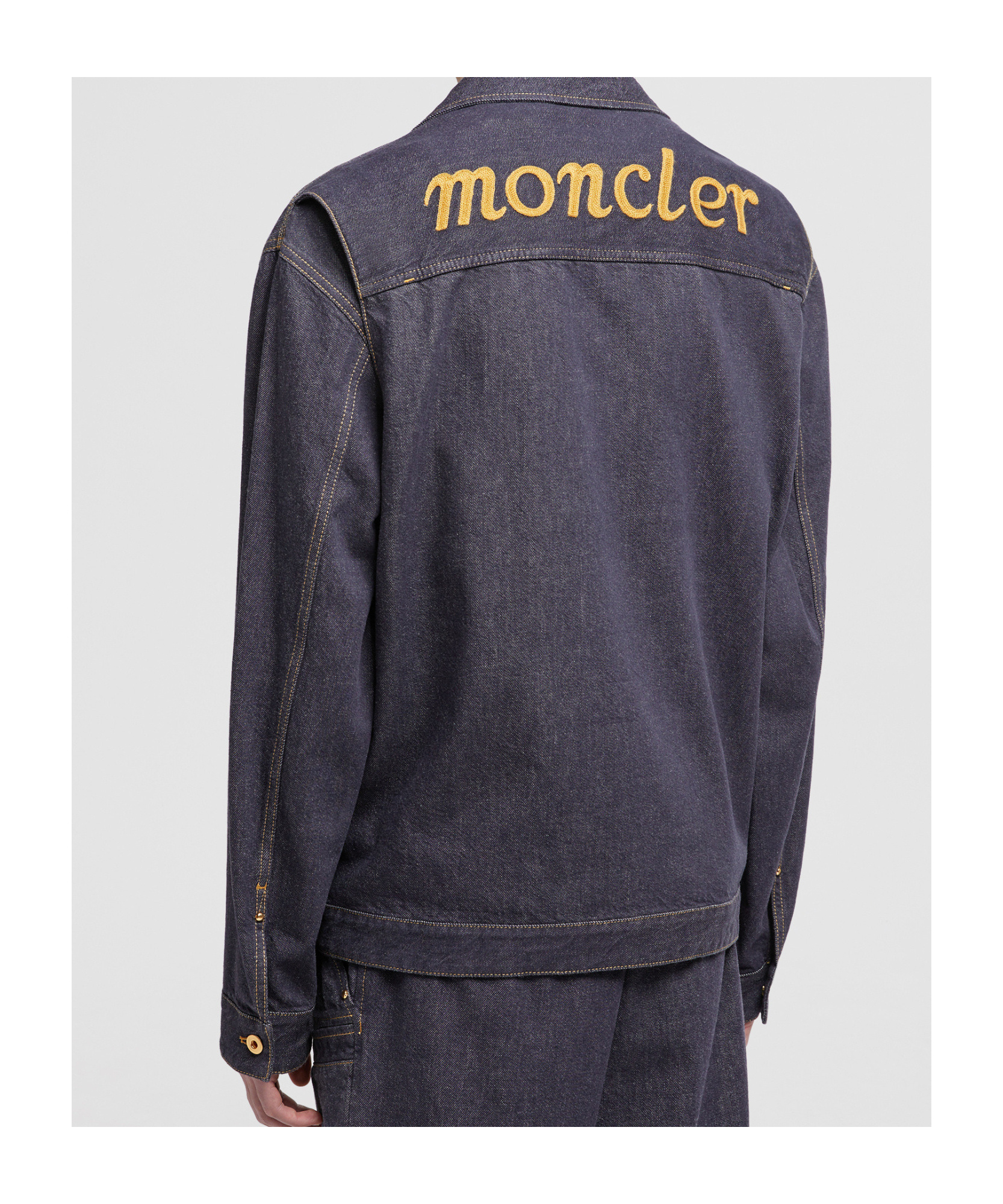 Moncler Veste En Denim Nepit X Mercedes-benz By Nigo In Denim Blue