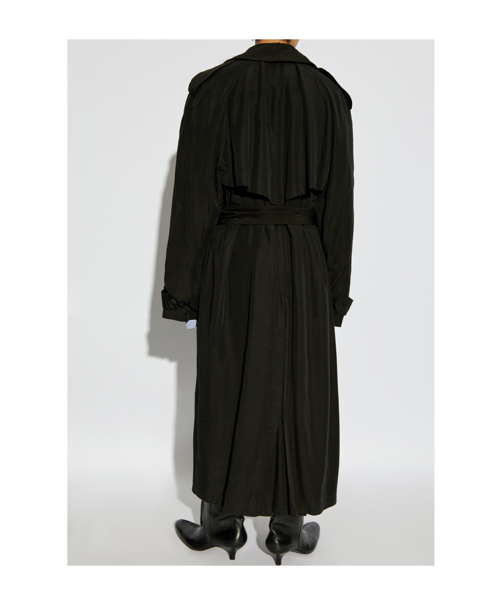 Balenciaga Cotton Car Coat In Black