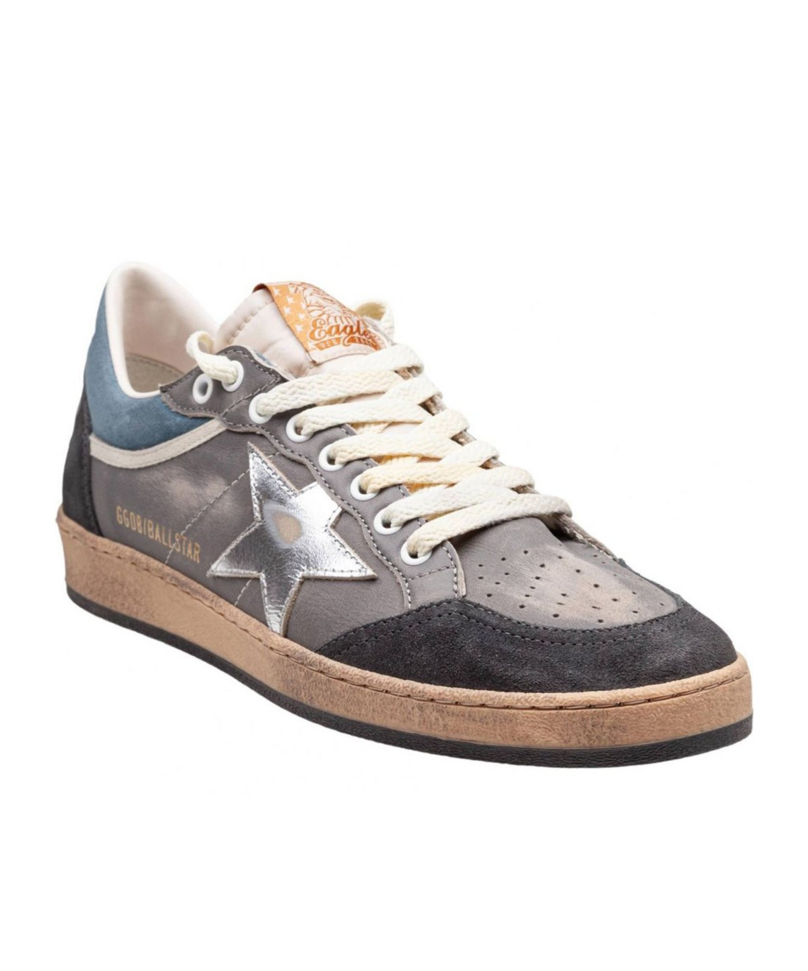 Golden Goose Ballstar Double Upper Without Heel Leather And Suede Upper Suede Toe And Spur Laminated In Multicolor
