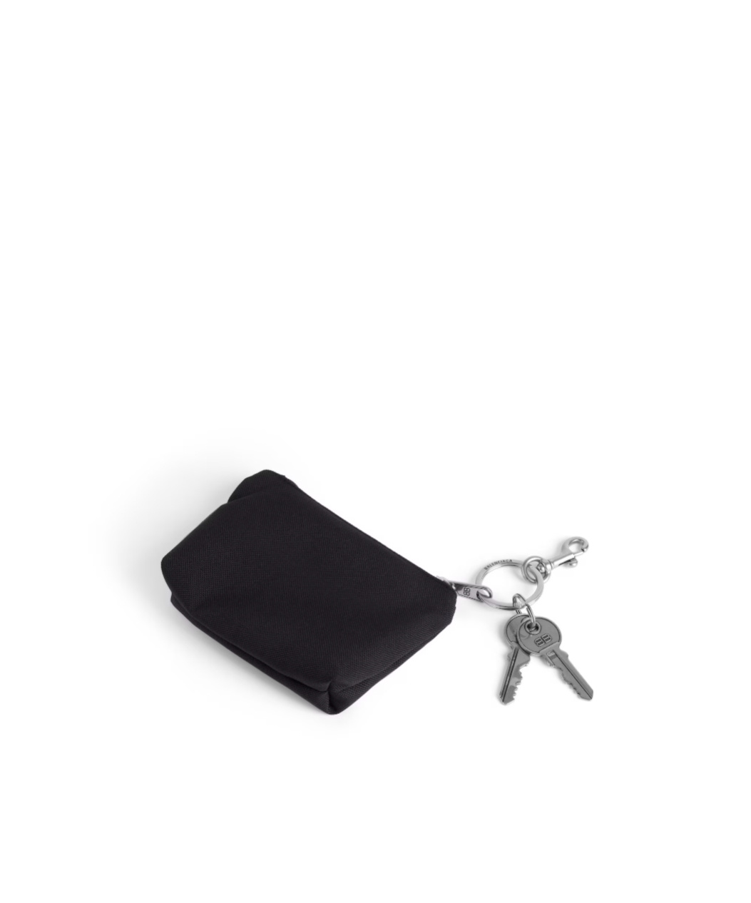 Balenciaga Keyring Zipped Pouch In Black