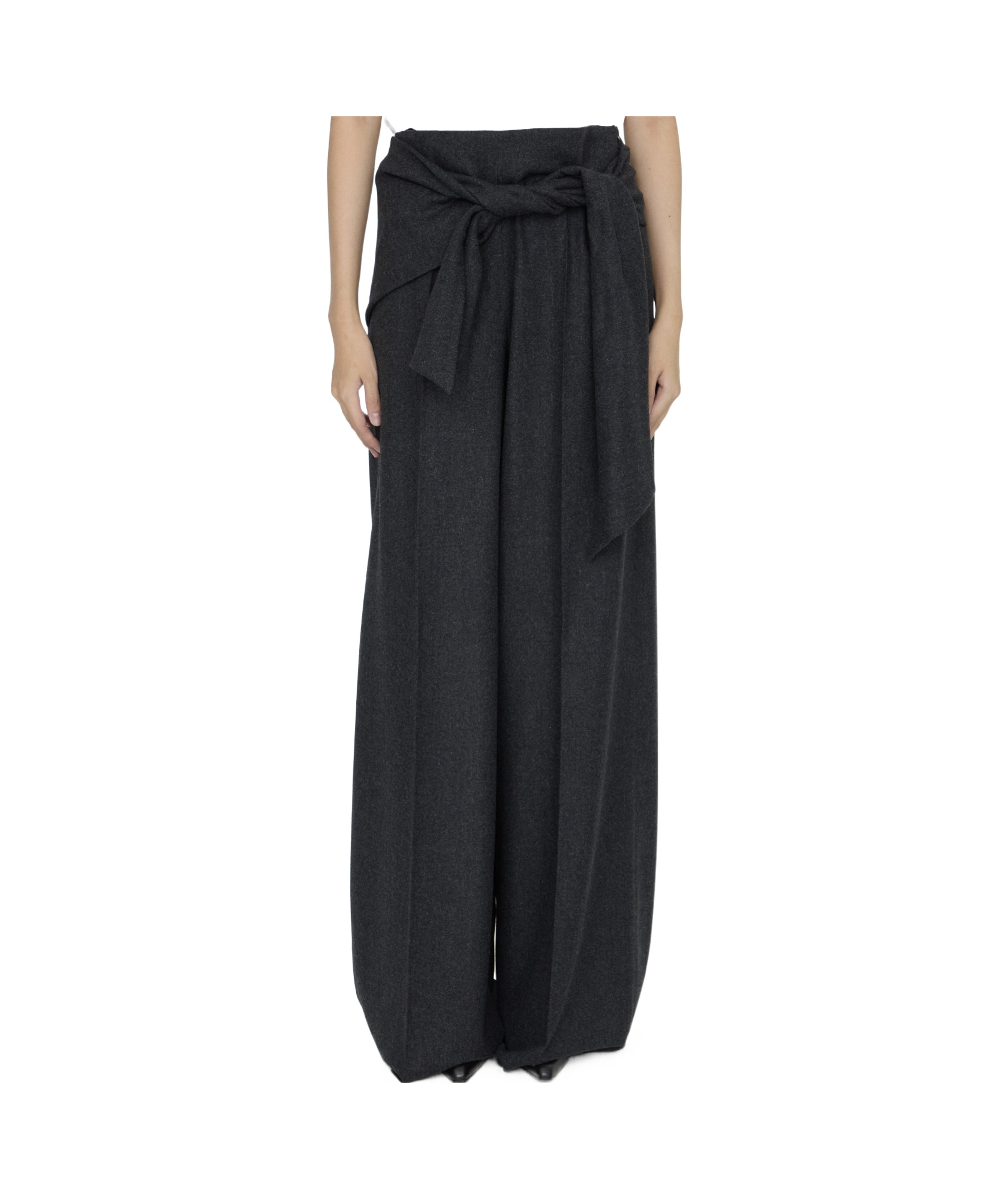 Max Mara Wide-leg Casual Pants In Black