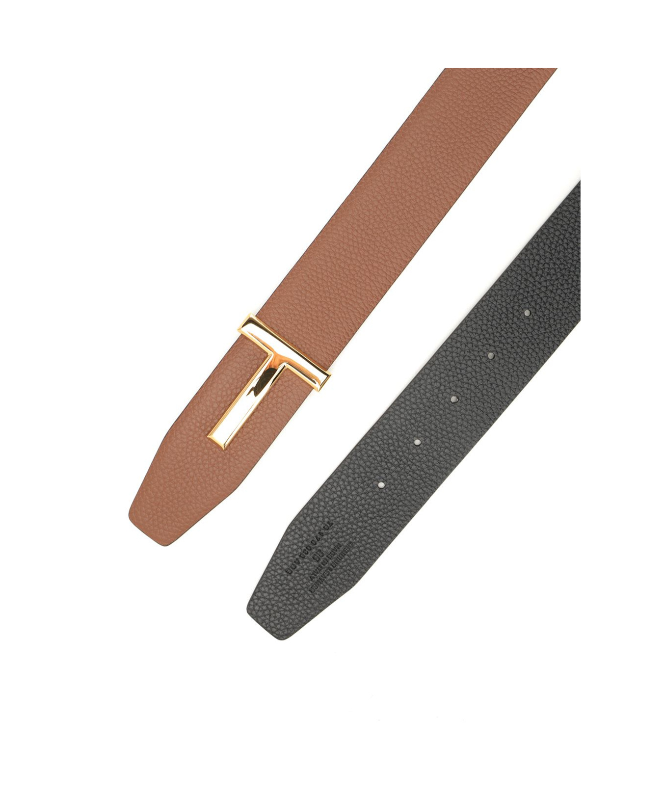 Tom Ford Soft Grain Leather Reversible T Belt 40 Mm Belts Brown In Brown