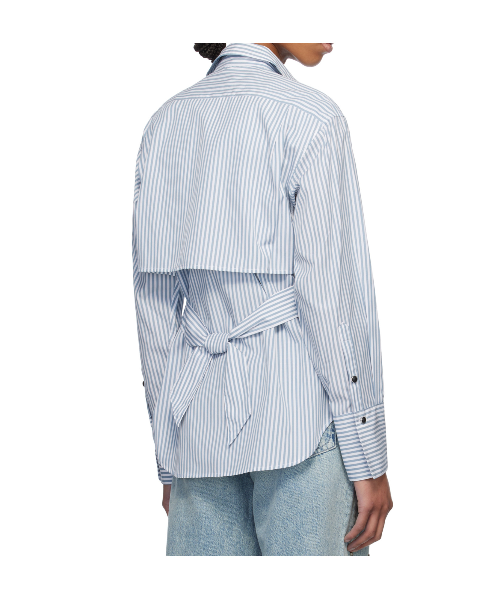 Rag & Bone Lapel Long Sleeve Shirt In White