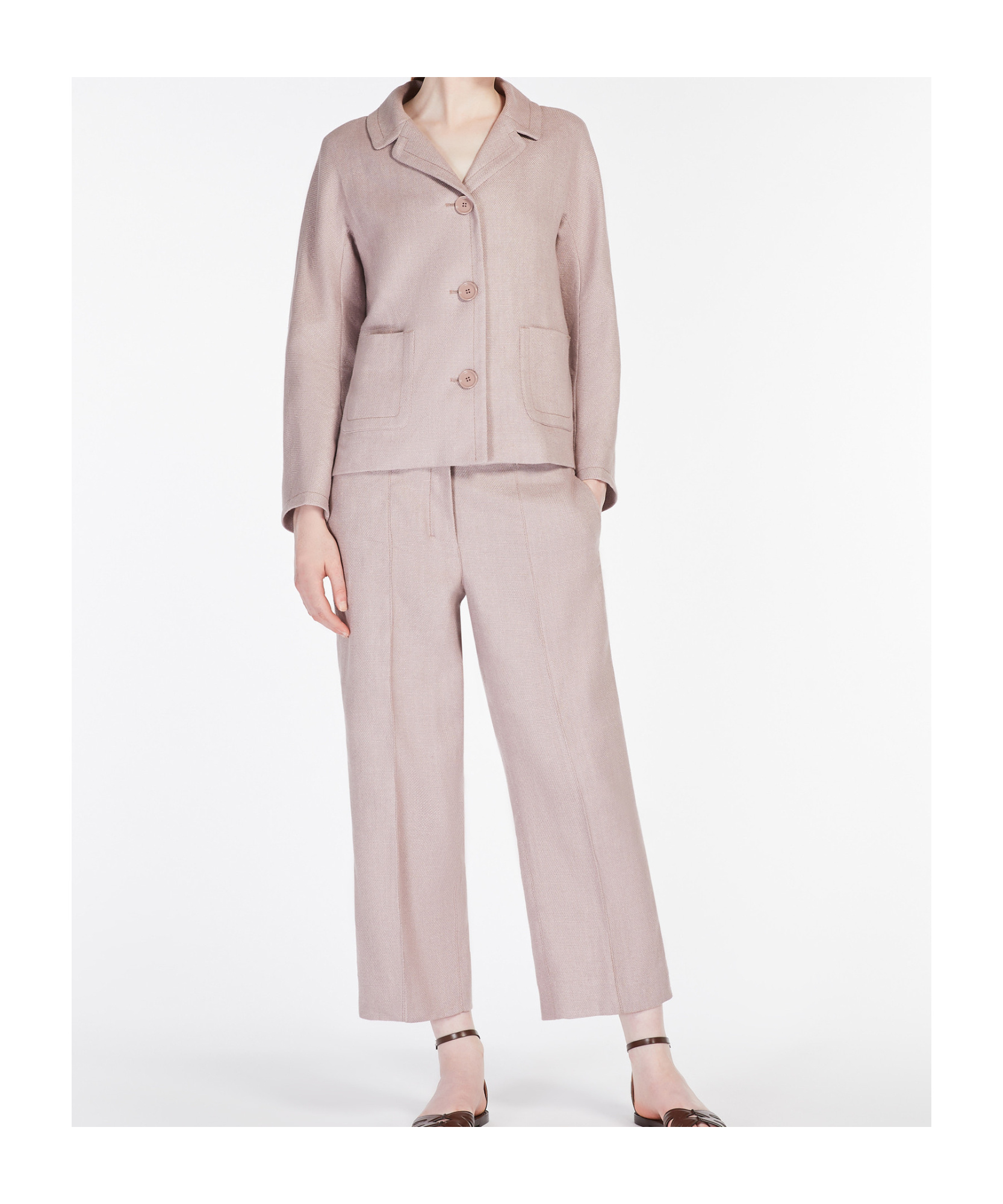 Max Mara Single-breasted Casual Jacket In Pink