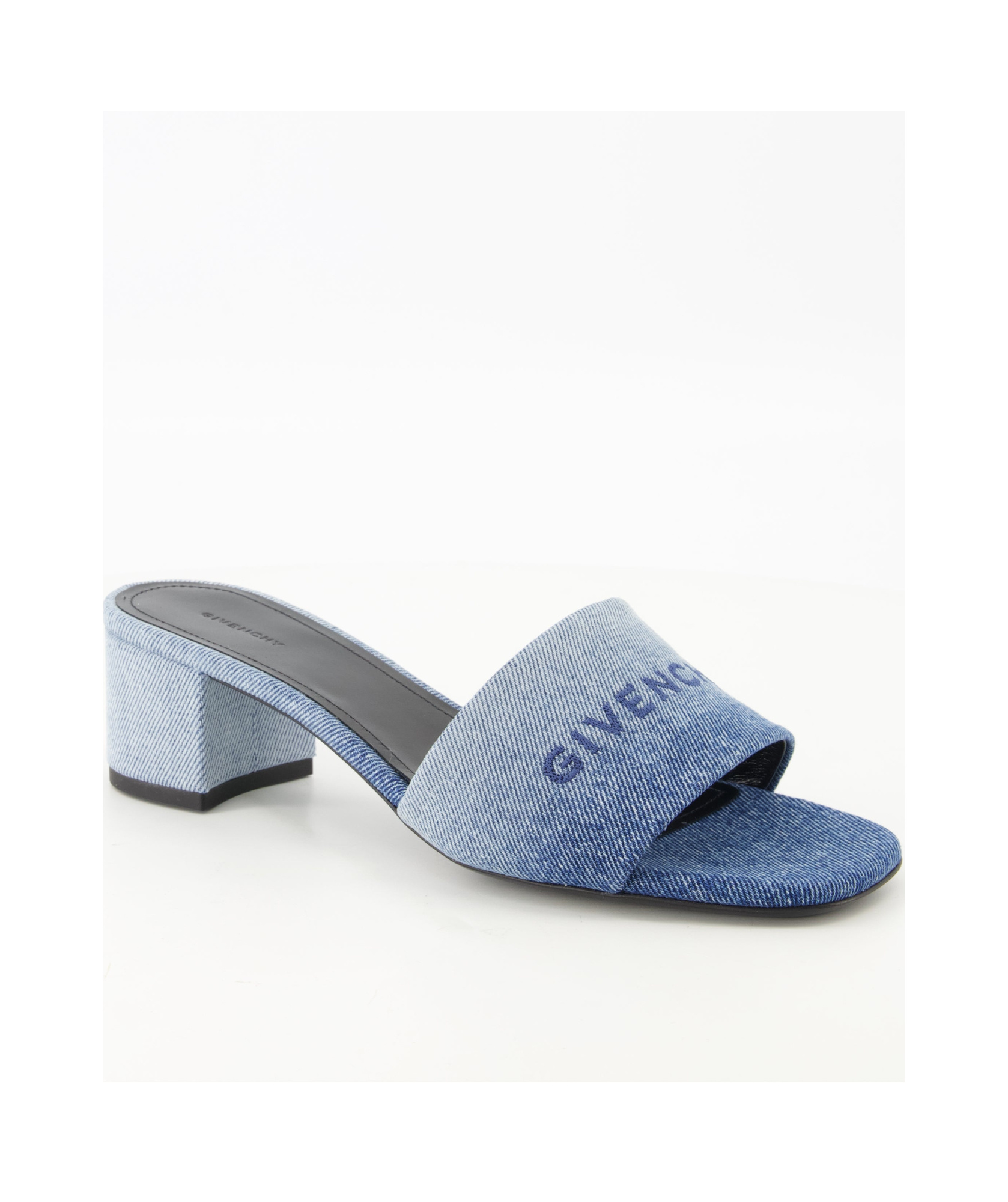 Givenchy '4g' Open Toe Block Heel Sandals In Blue