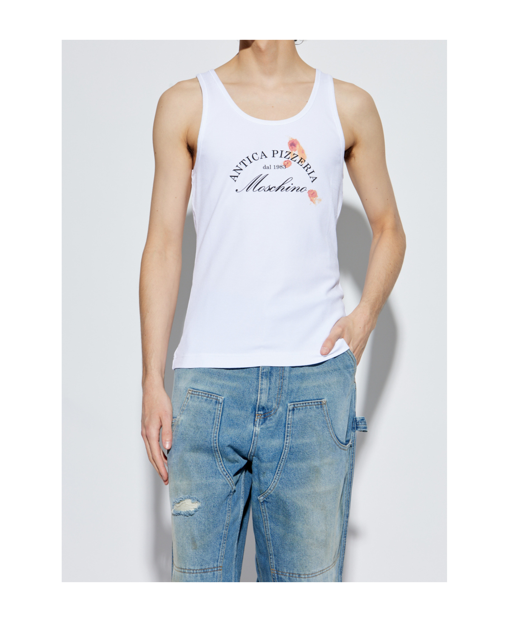 Moschino Round-neck Vest In White