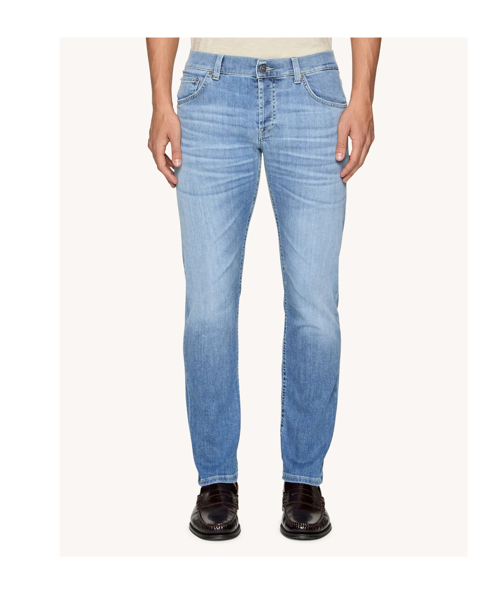 Dondup Denim Trousers With Belt Loops