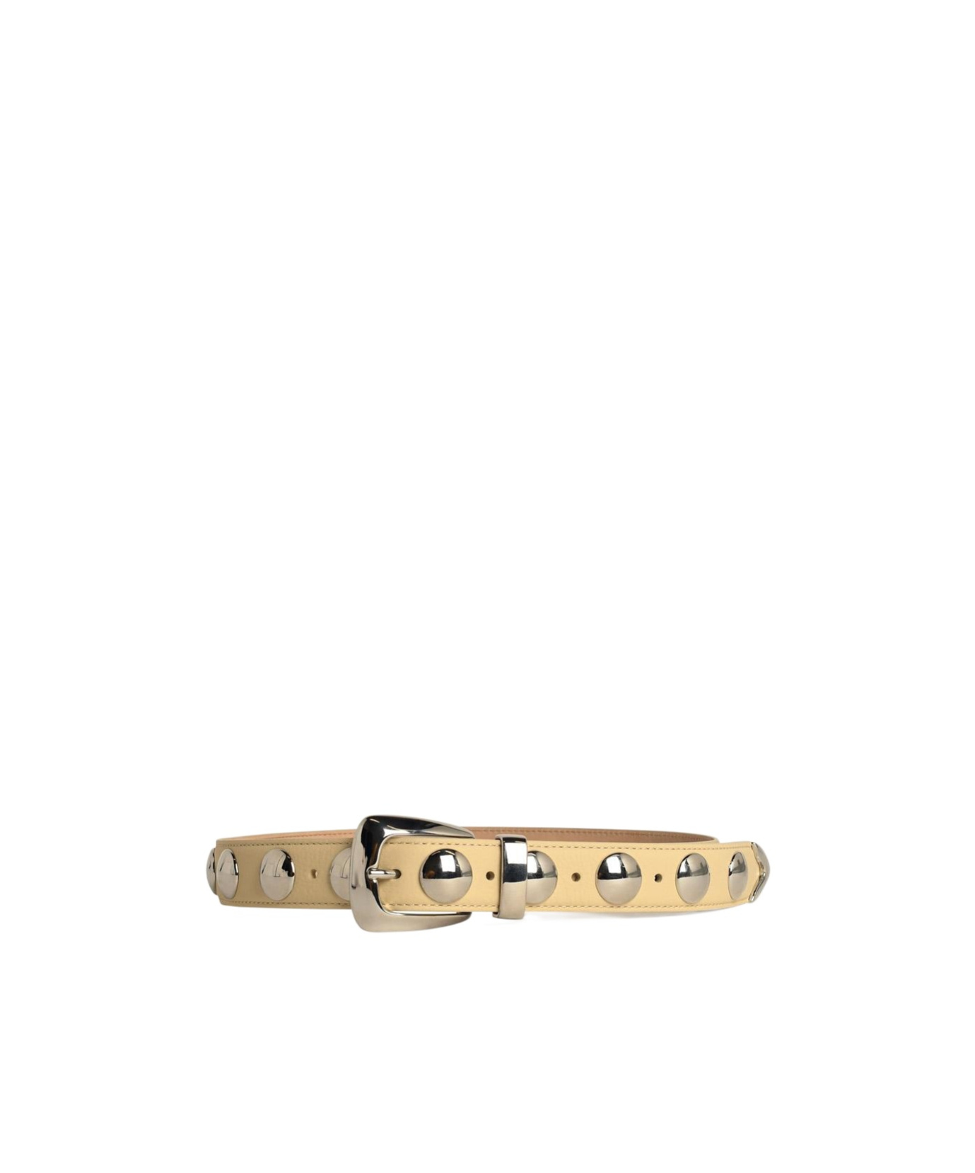 Khaite Benny Embellished Buckled Belt In Nude