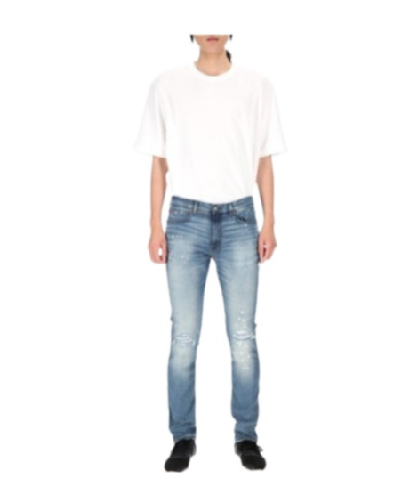 Hugo Boss Ripped Low-rise Skinny Jeans In White