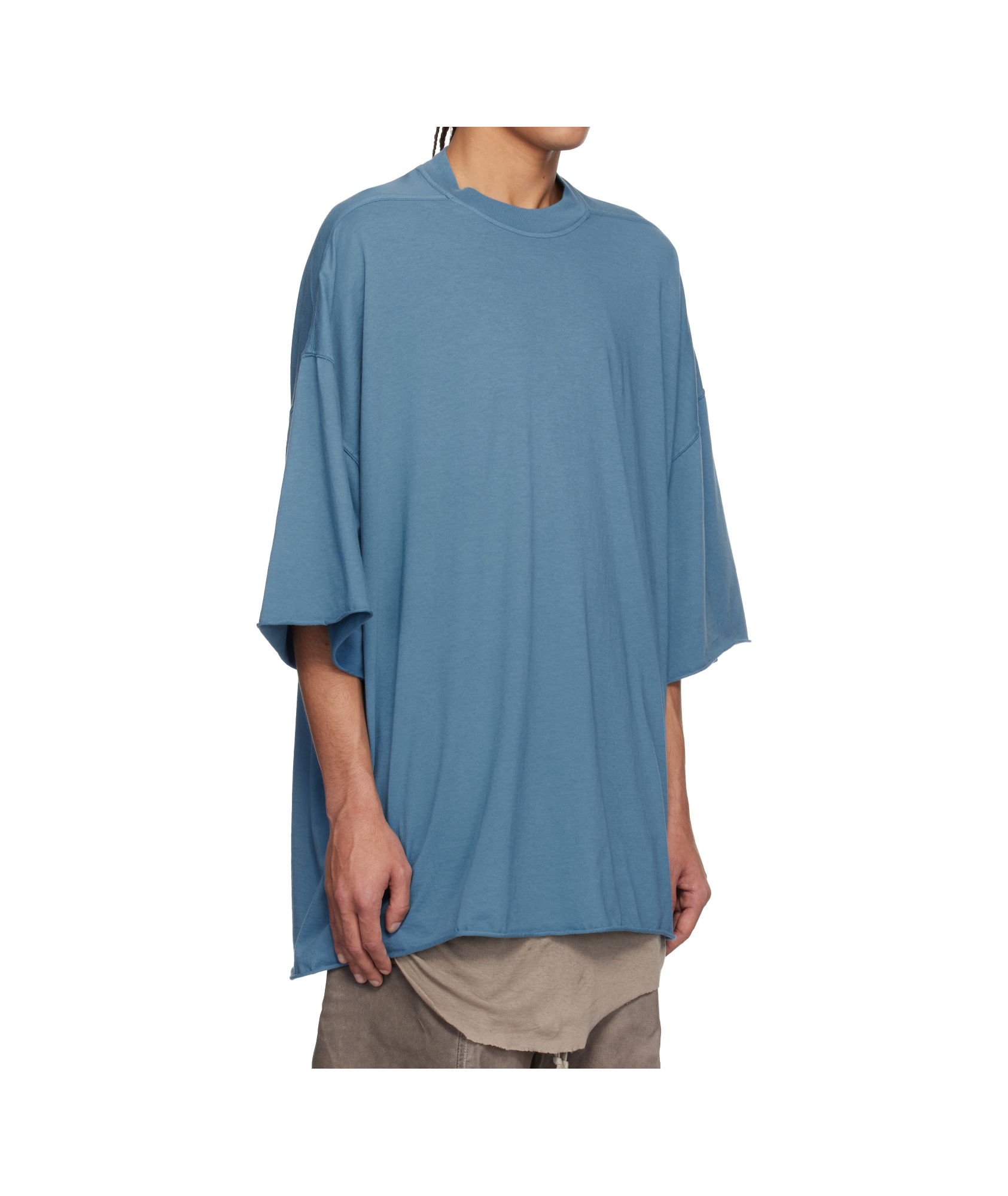 Rick Owens Drkshdw Blue Hollywood Tommy T-shirt In Blue