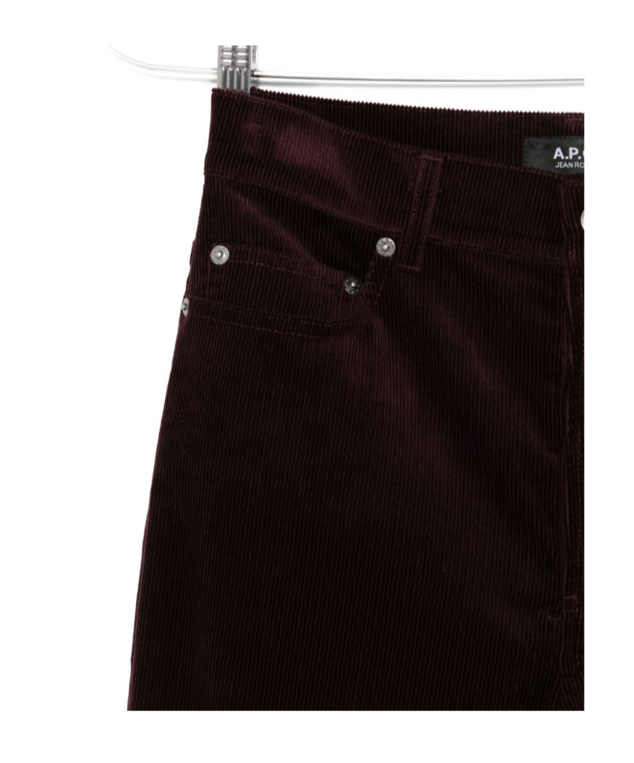 Apc Corduroy Jeans In Brown