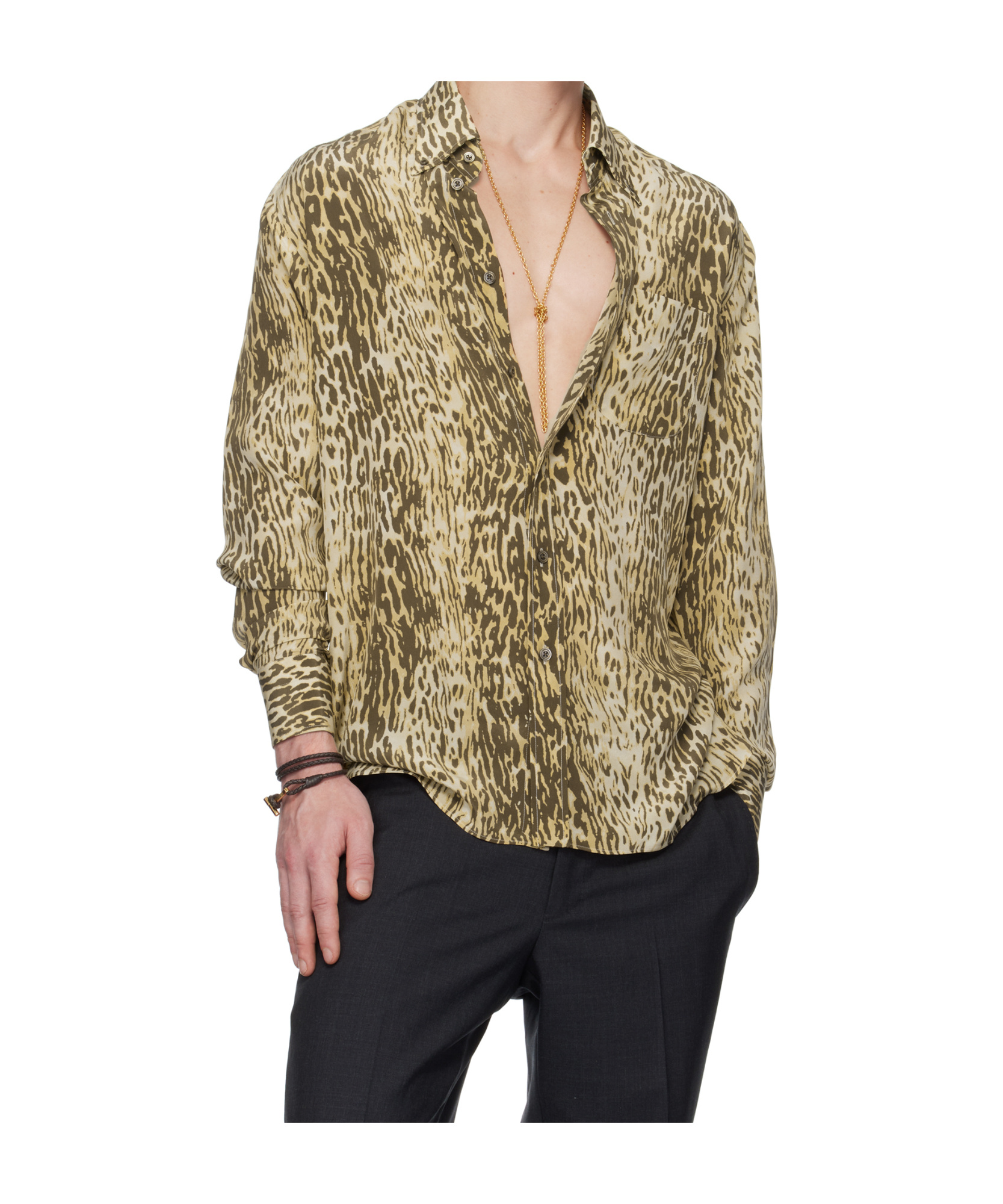 Tom Ford Gold Brass Chain Necklace In Yellow