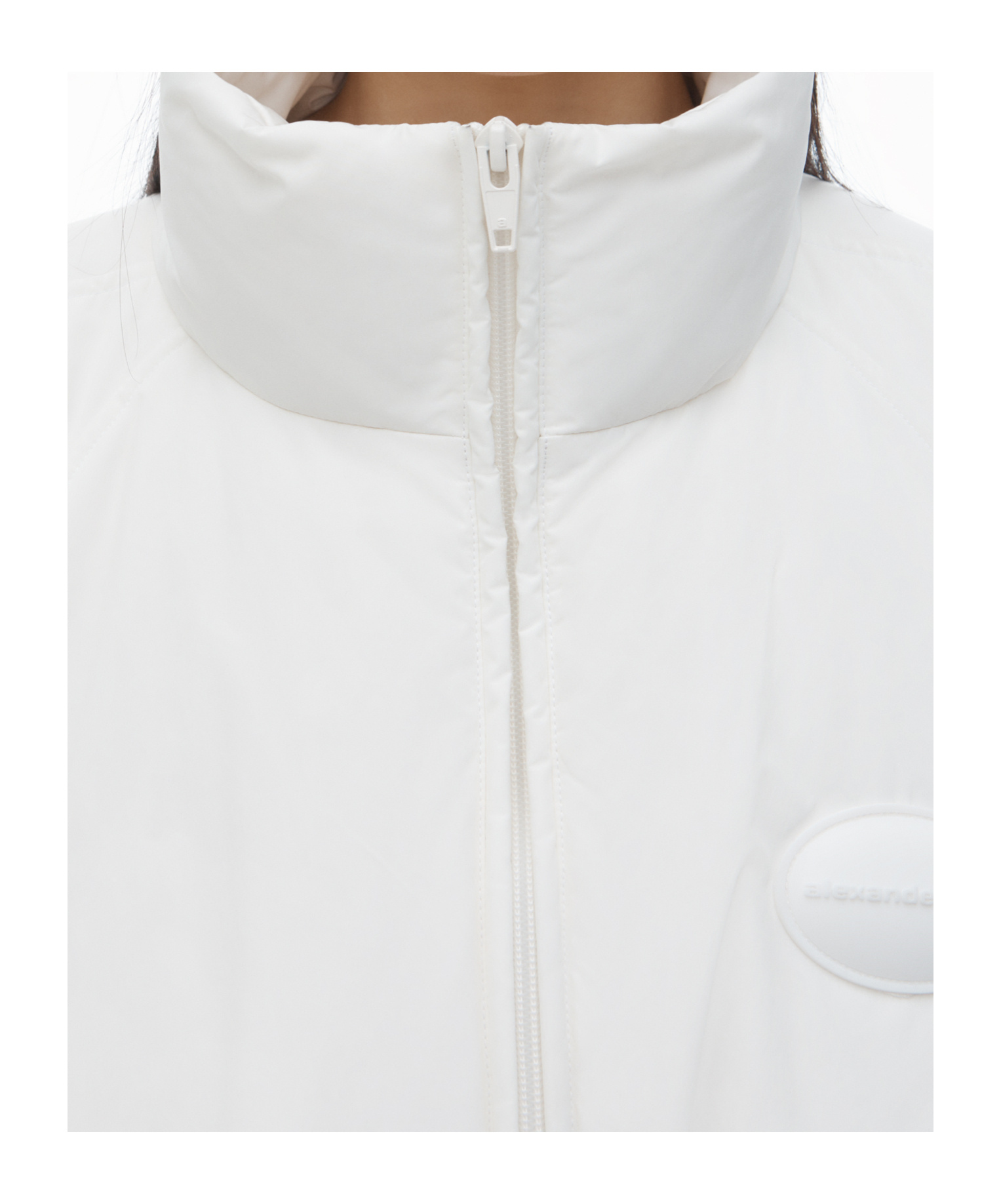 Alexander Wang Decorative Filled Down Jacket In White