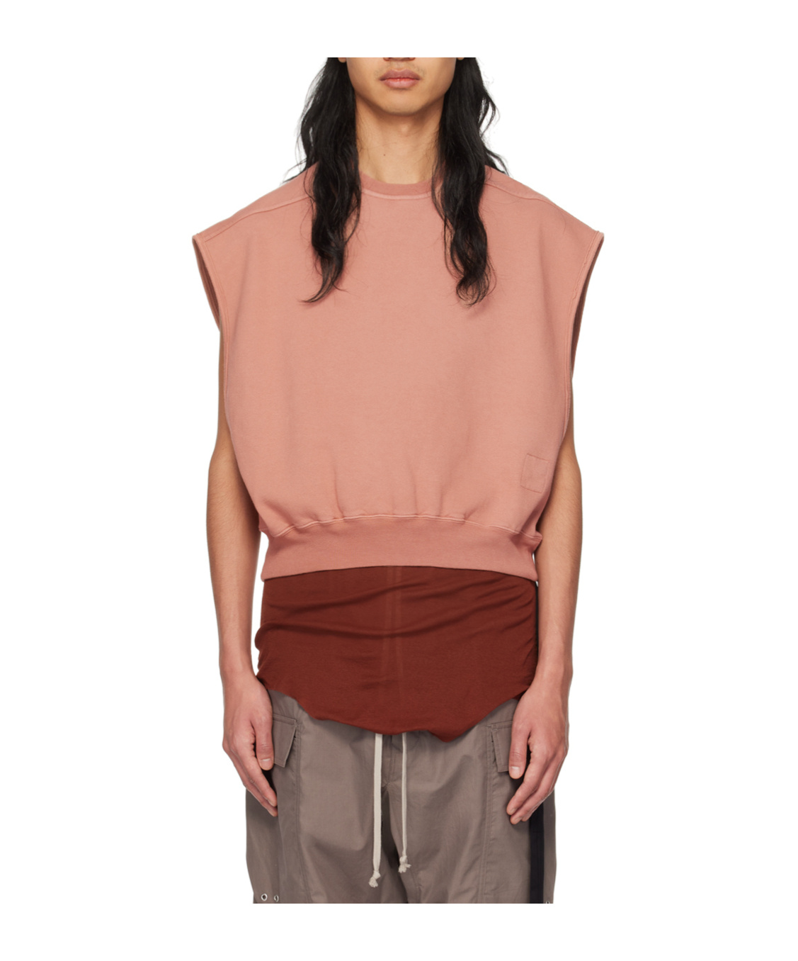 Rick Owens Drkshdw Pink Tatlin Sweatshirt In Pink