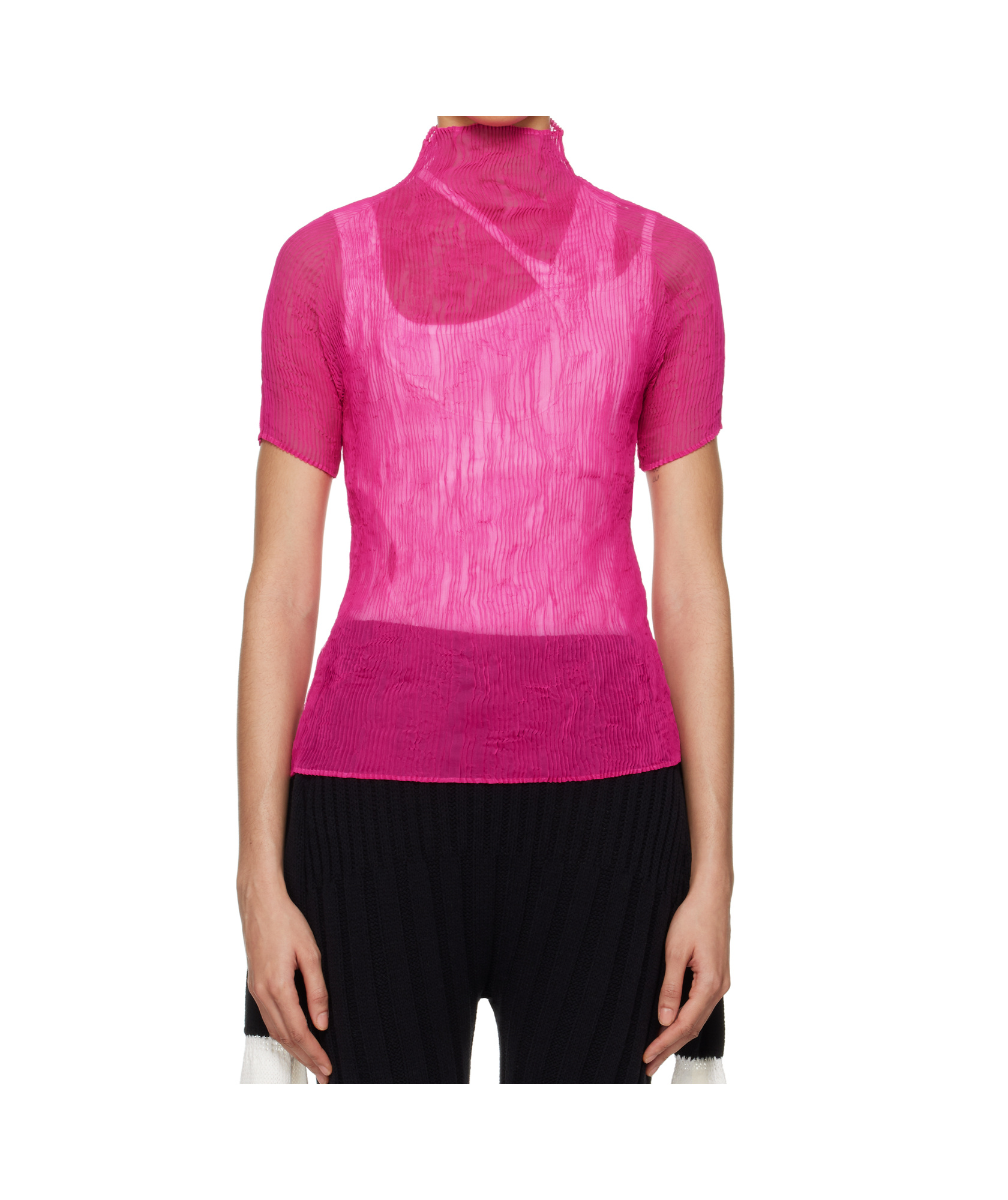 Issey Miyake Short Sleeve T-shirt In Pink