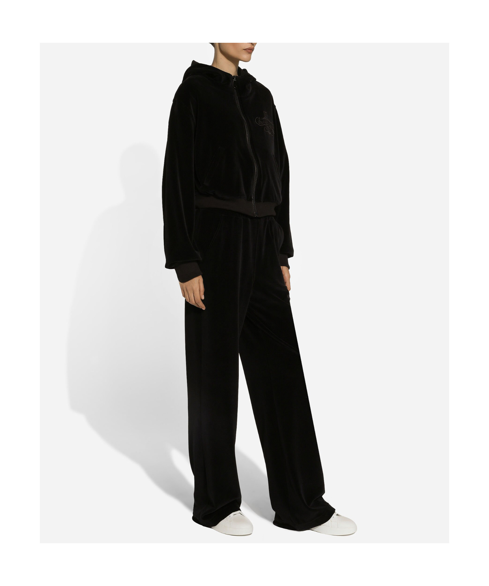 Dolce & Gabbana Velvet Trousers In Black