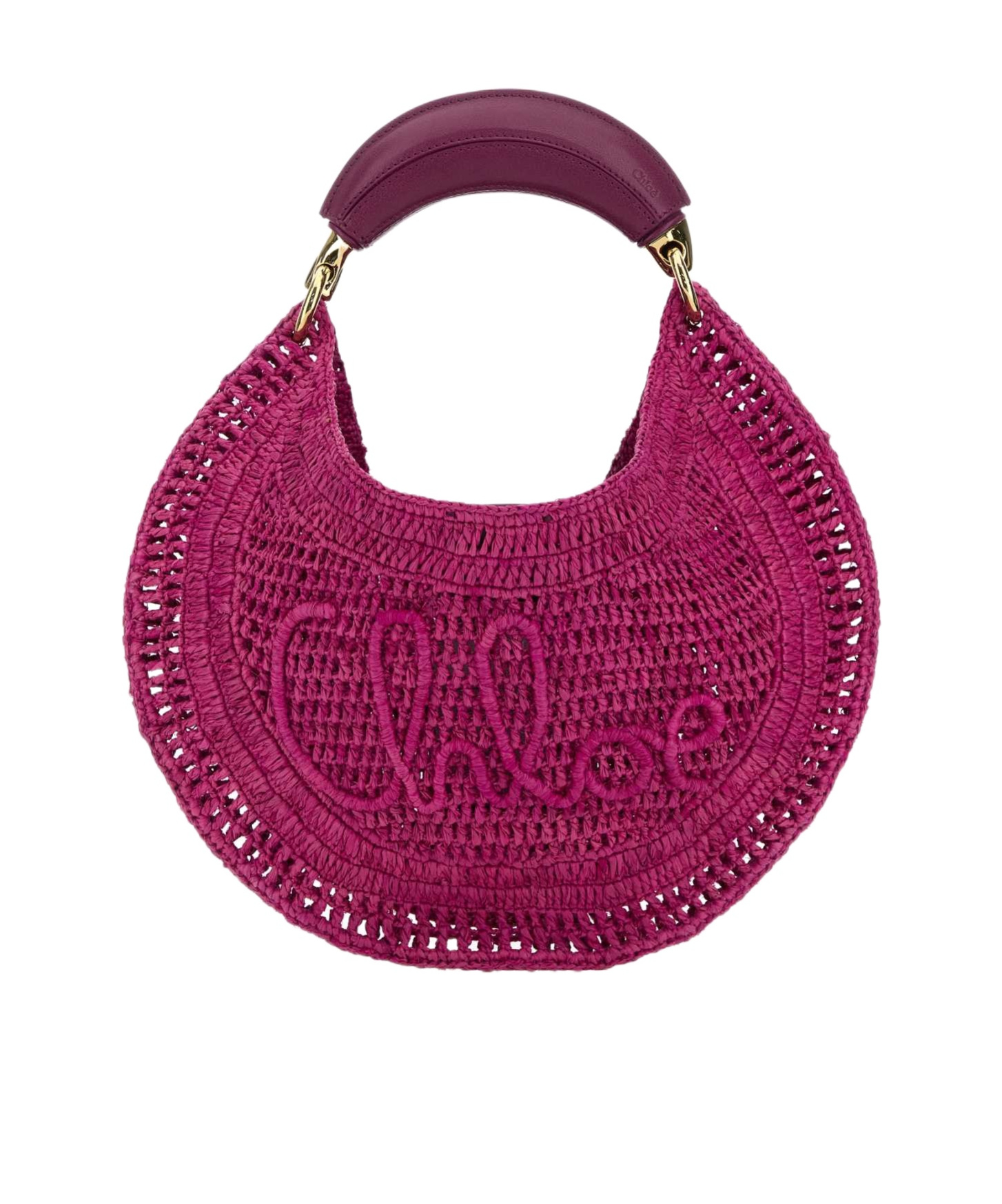 Chloé Chloe Women Fuchsia Raffia Banana Handbag In Red