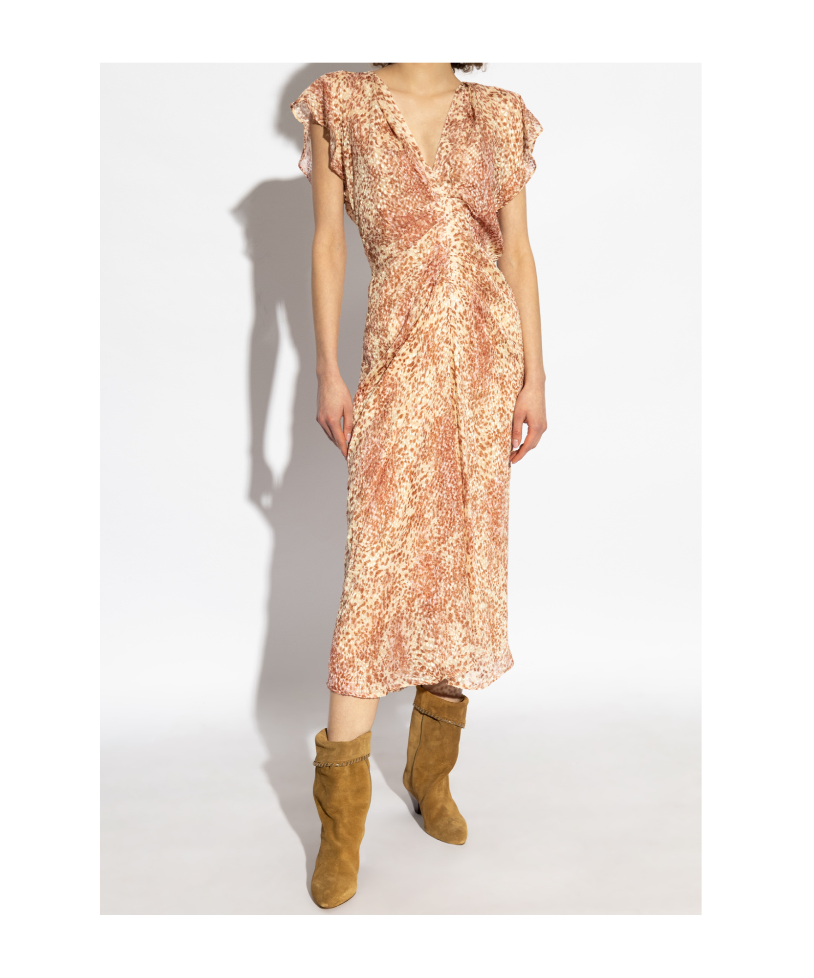 Isabel Marant V-neck Dress In Nude