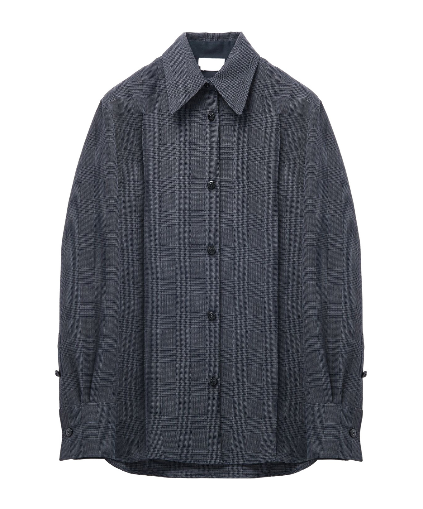 Alexander Mcqueen Check Pattern Button Shirt In Black