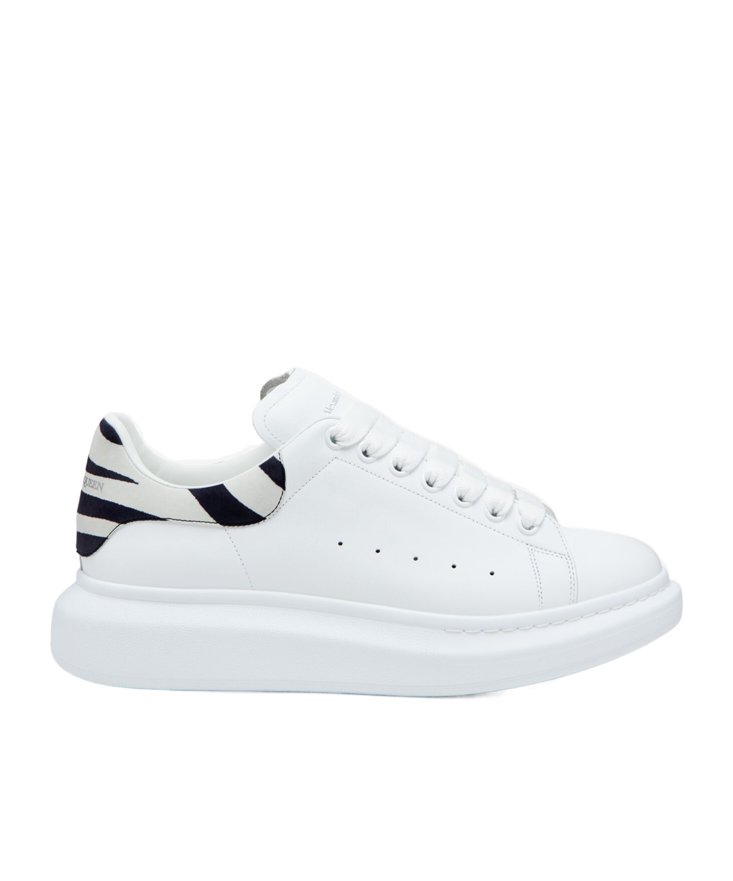 Alexander Mcqueen Zebra-panelled Leather Sneakers In Multi