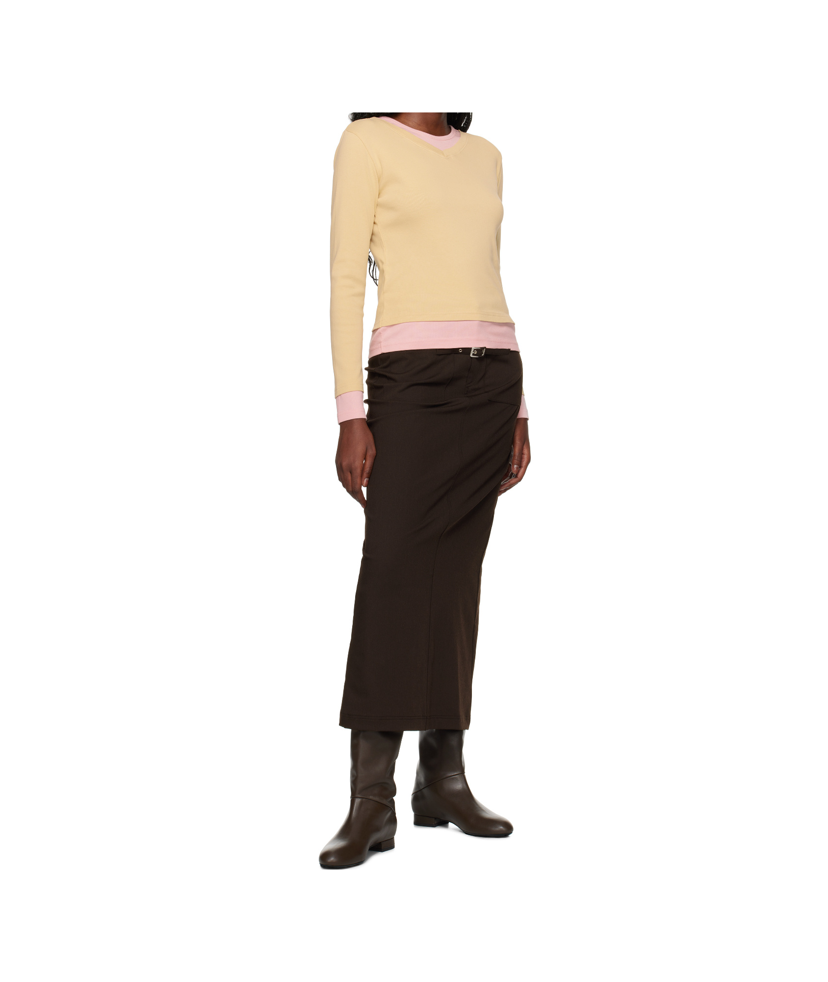 Gimaguas Lizzie Maxi Skirt In Brown
