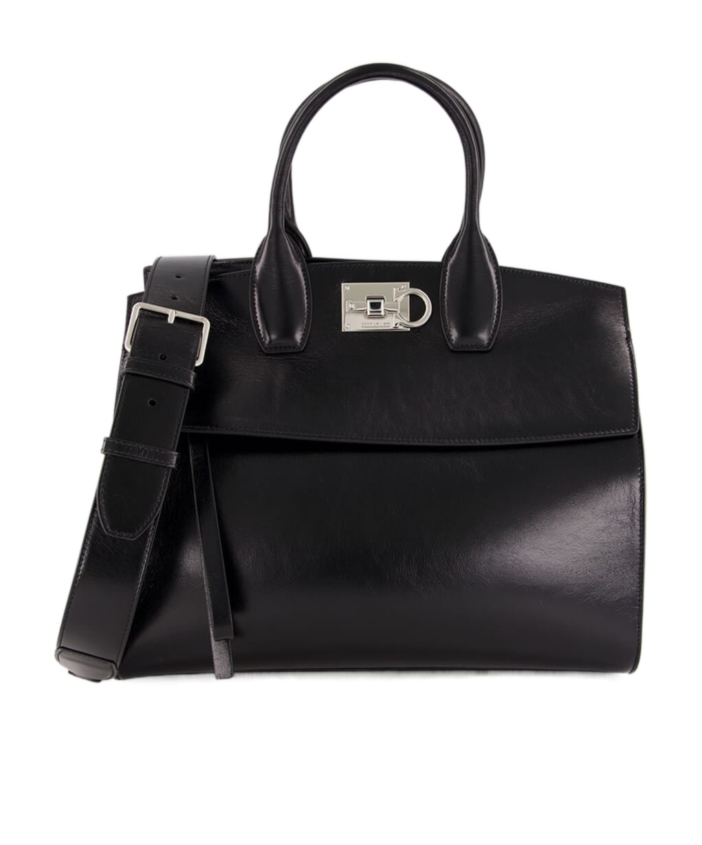 Ferragamo Small Studio Shoulder Bag In Black