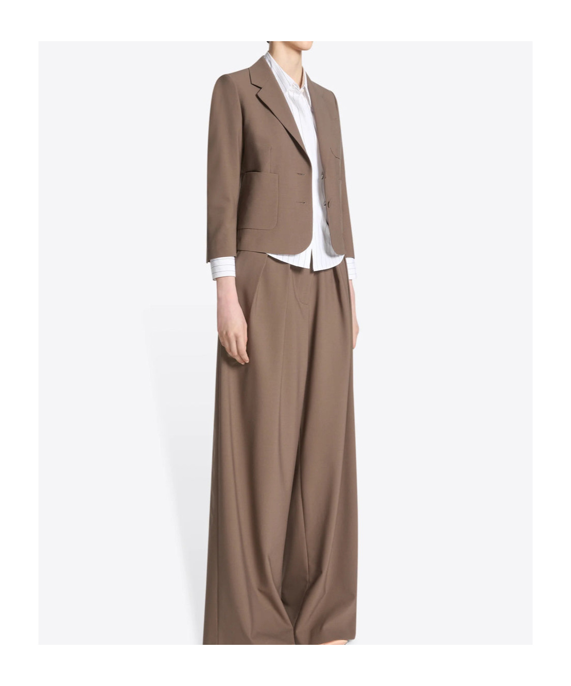 Dries Van Noten Long-sleeved Suit Jacket In Brown