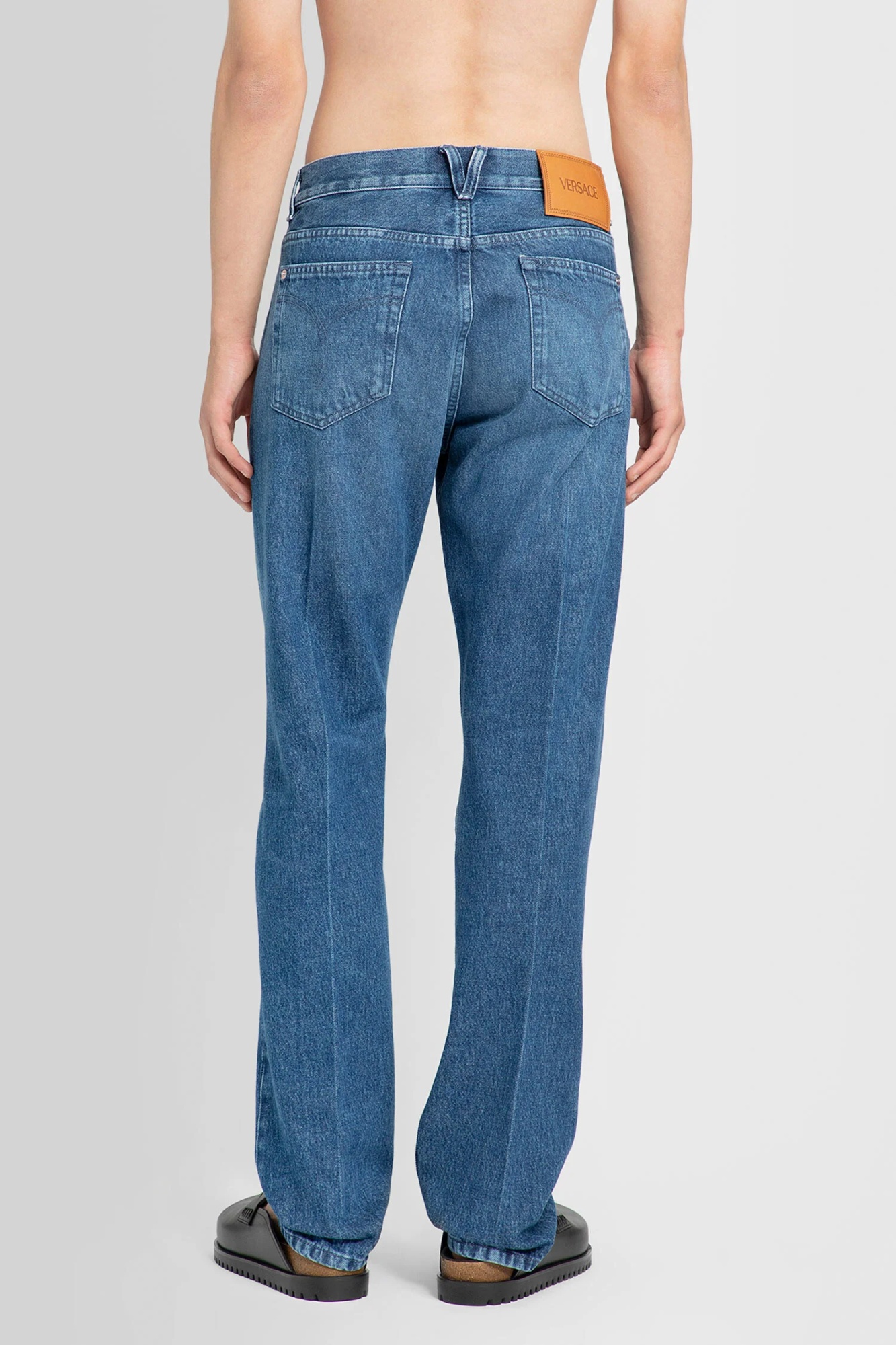 Versace Men's Regular Fit Jeans In Blue