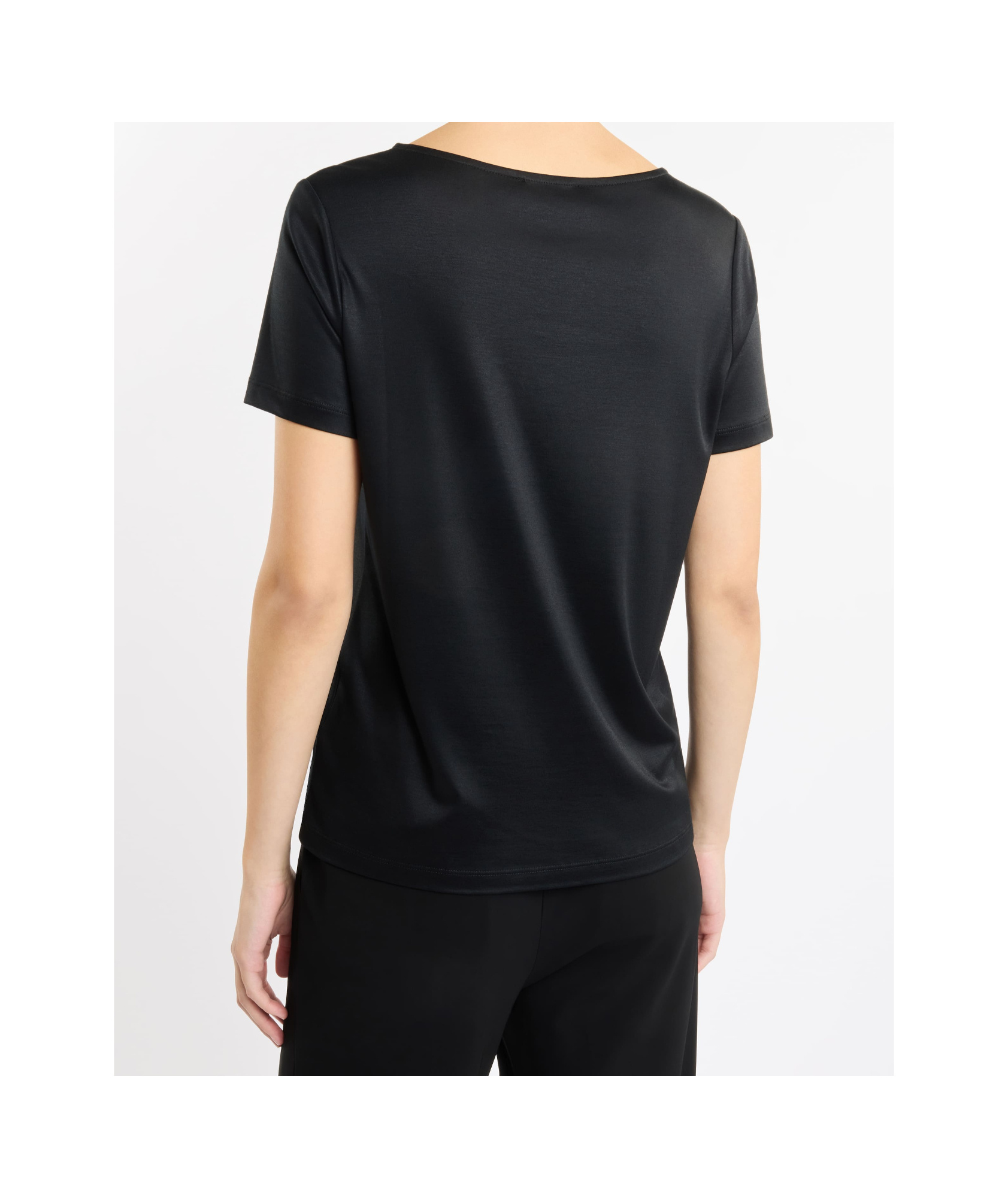 Fay Basic Short Sleeve Round Neck T-shirt In Black