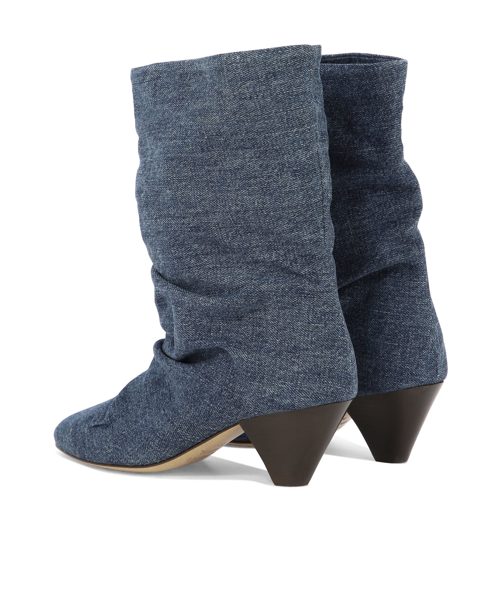ISABEL MARANT FADED DENIM BOOTS