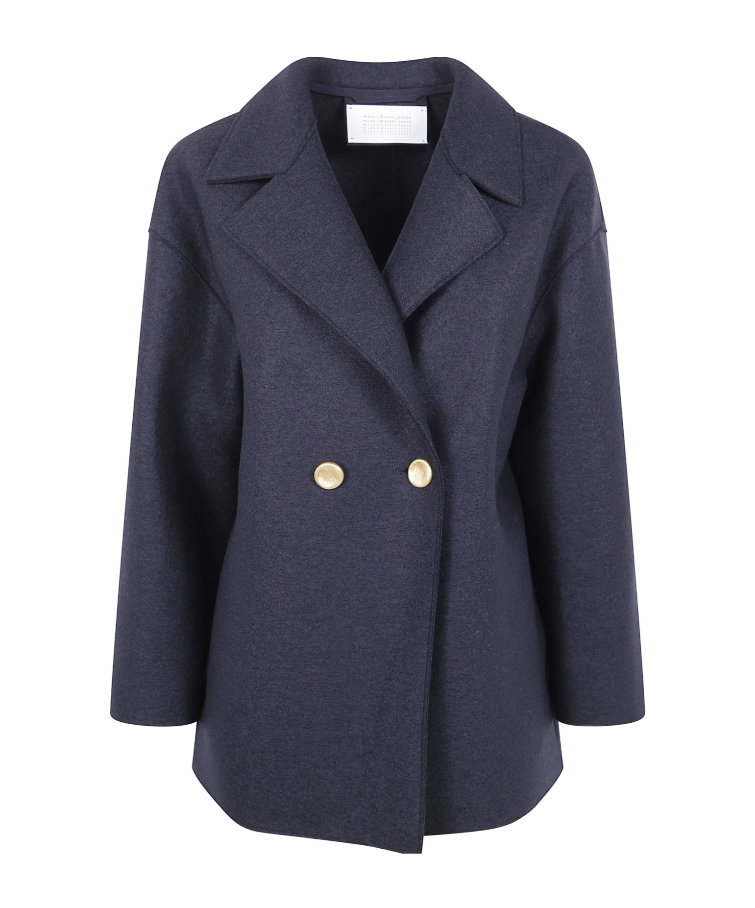 Harris Wharf London Women Dropped Shoulder Double Breasted Jacket Pressed Wool In Blue