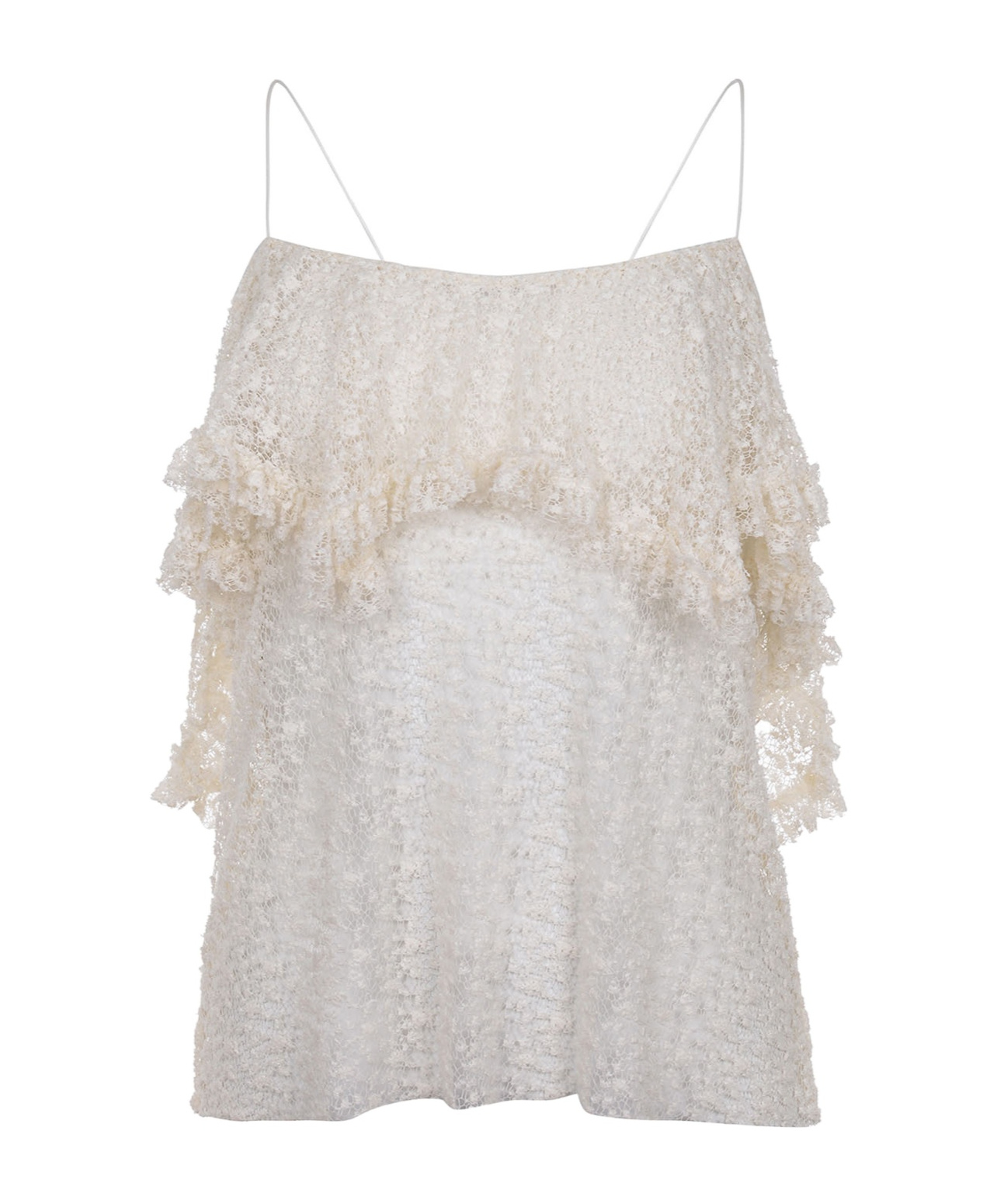 Philosophy Di Lorenzo Serafini Lace Top With Ruffles In White