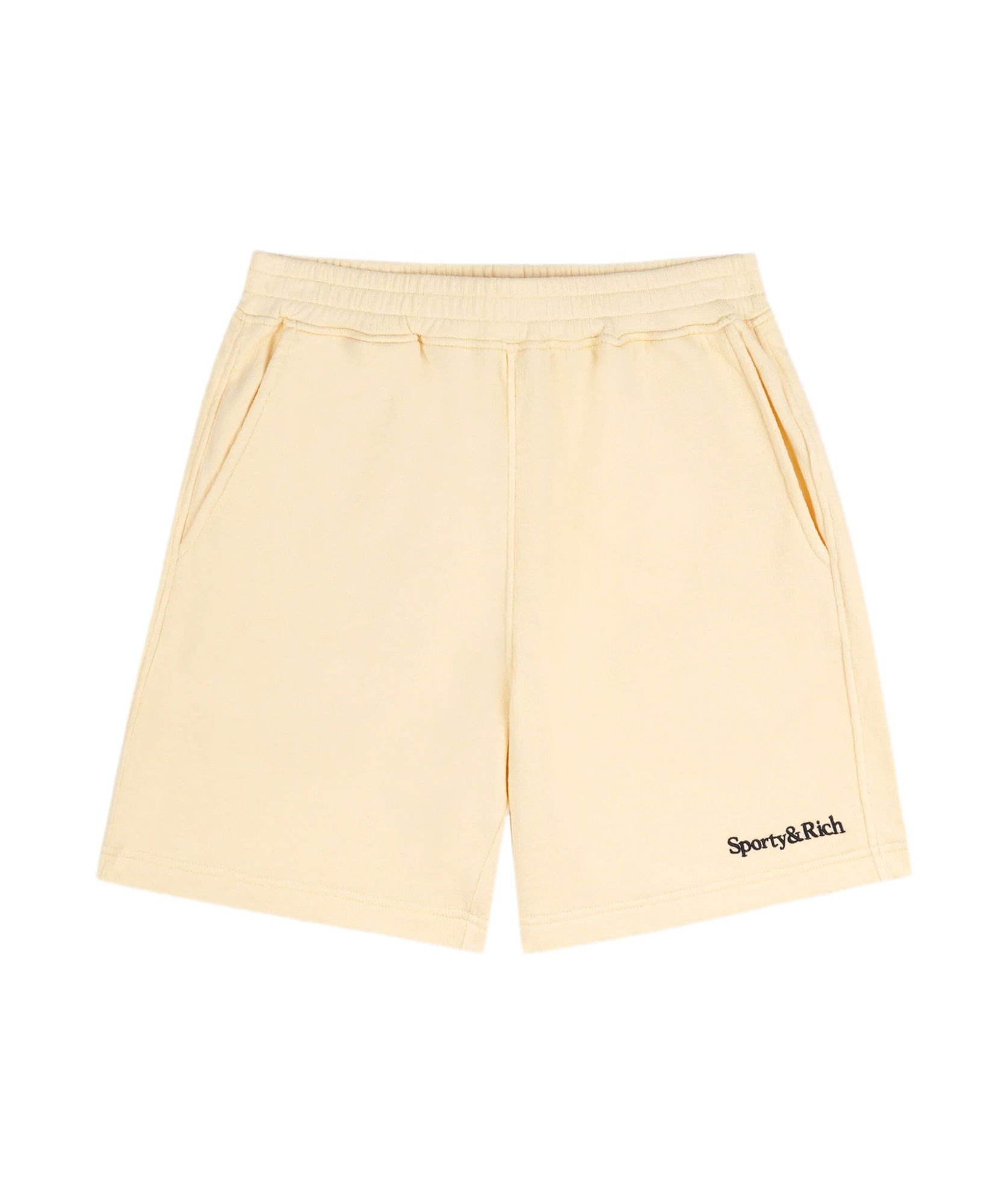 Shop Sporty And Rich Sportyrich Logo Athletic Shorts In Nude