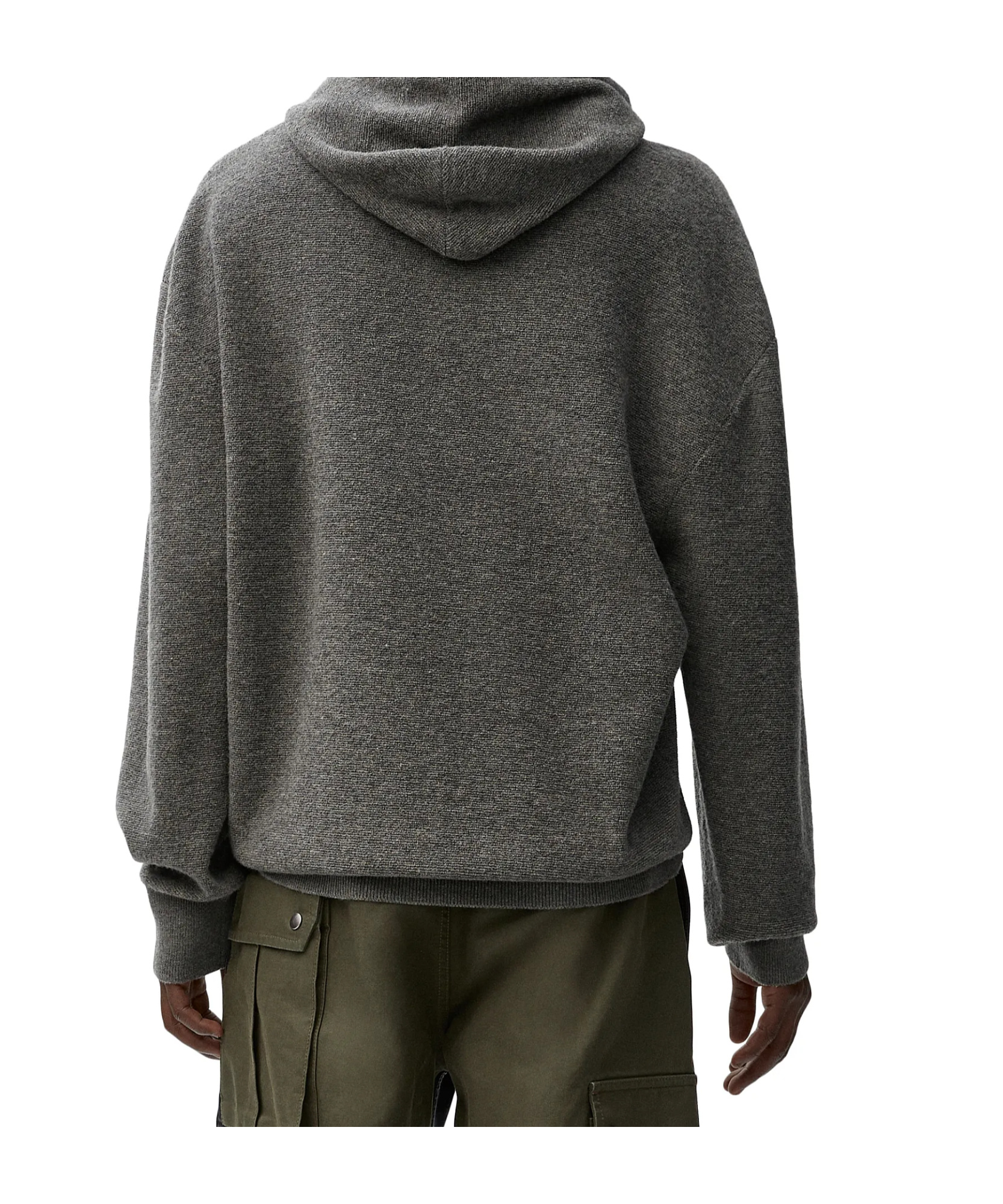 Loewe Anagram Hoodie Sweatshirt Gray In Green